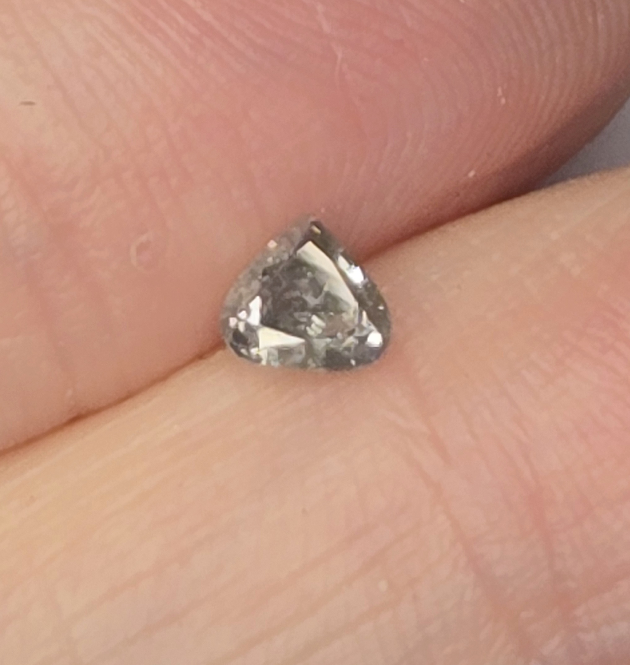 No Reserve  .32 ct Natural Diamond Pear Cut Loose Gemstone
