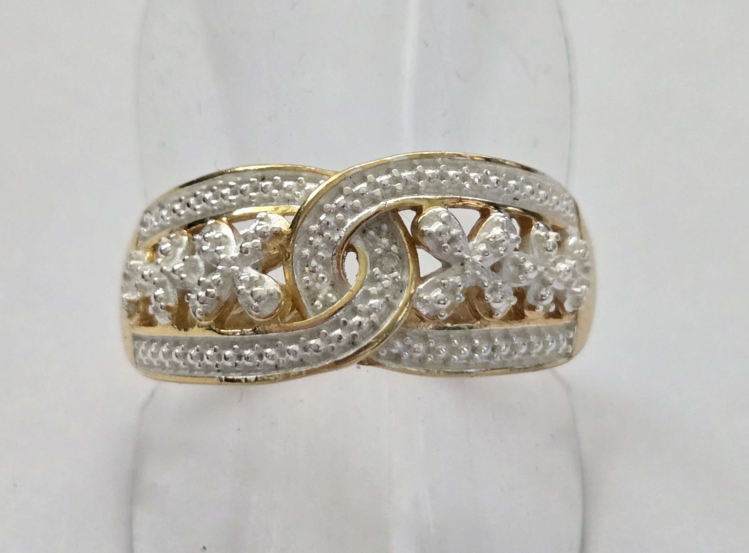 No Reserve Natural Diamond Ring Size 8