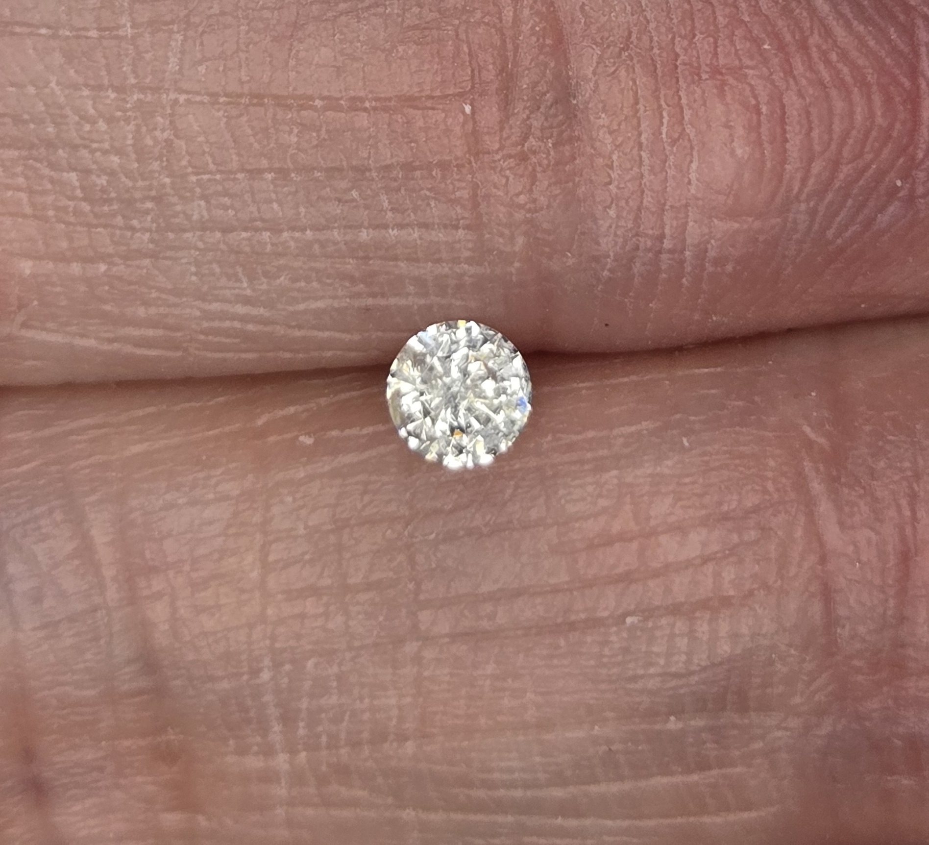No Reserve .14 ct Natural Diamond Round Cut  Loose Gemstone