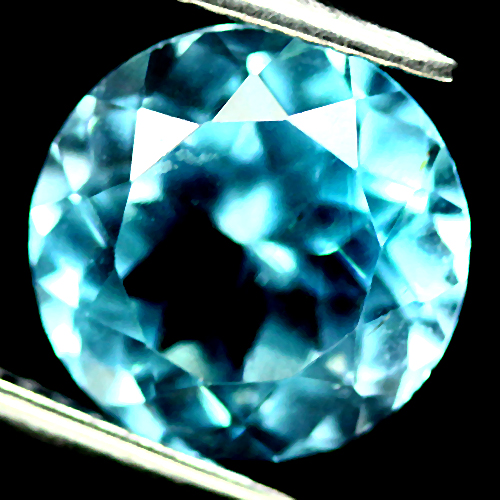 No Reserve Natural Blue Topaz Round Cut Loose Gemstone