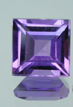 No Reserve Natural Amethyst Square Cut Loose Gemstone