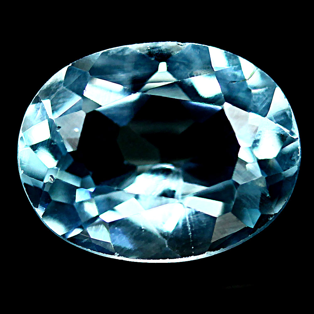 No Reserve  VVS Natural Swiss Blue Topaz Oval Cut Loose Gemstone