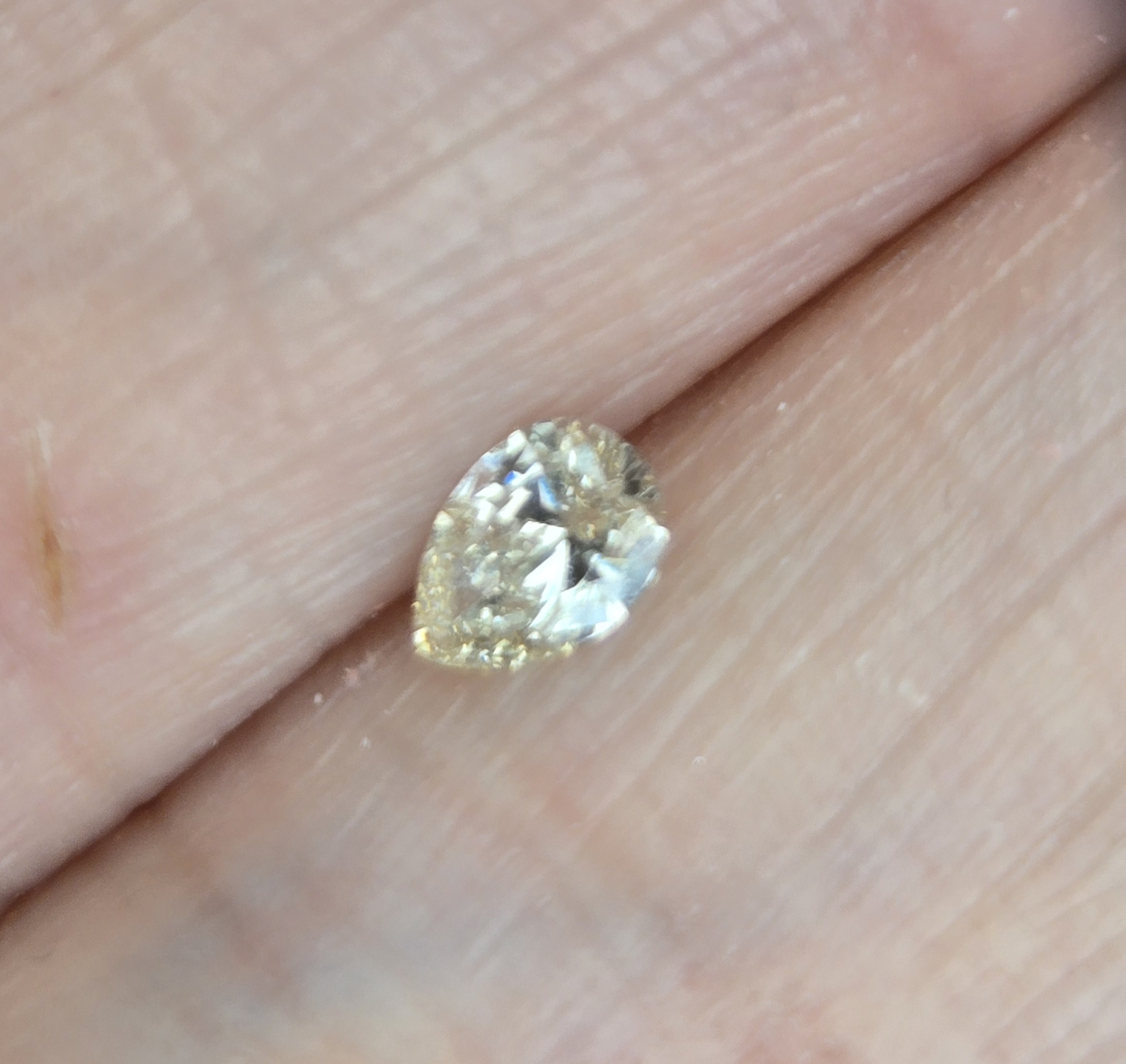 No Reserve .15 ct Natural Diamond Pear Cut Loose Gemstone