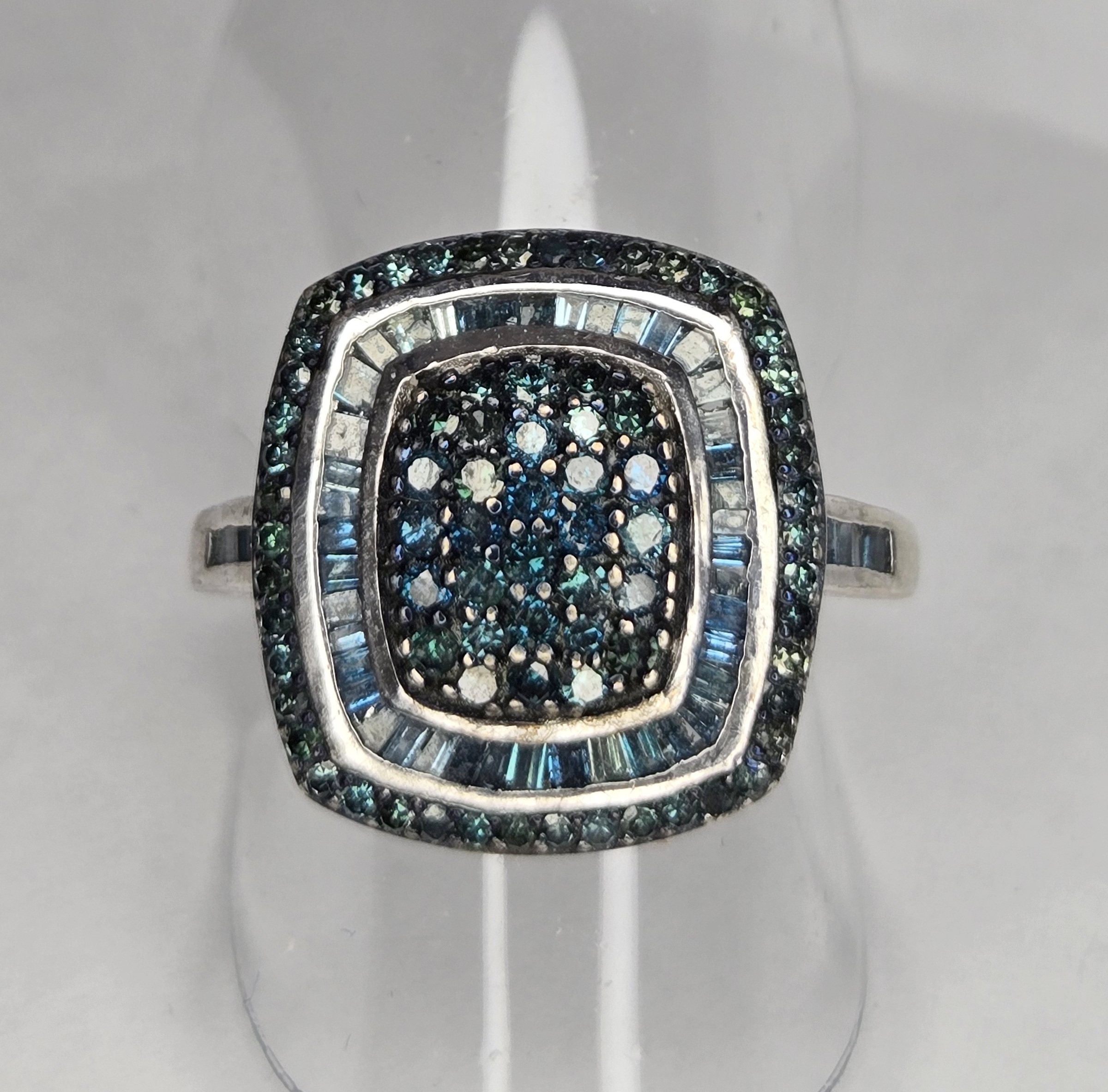 No Reserve 1.00 ct Natural Blue Diamond Ring Size 7