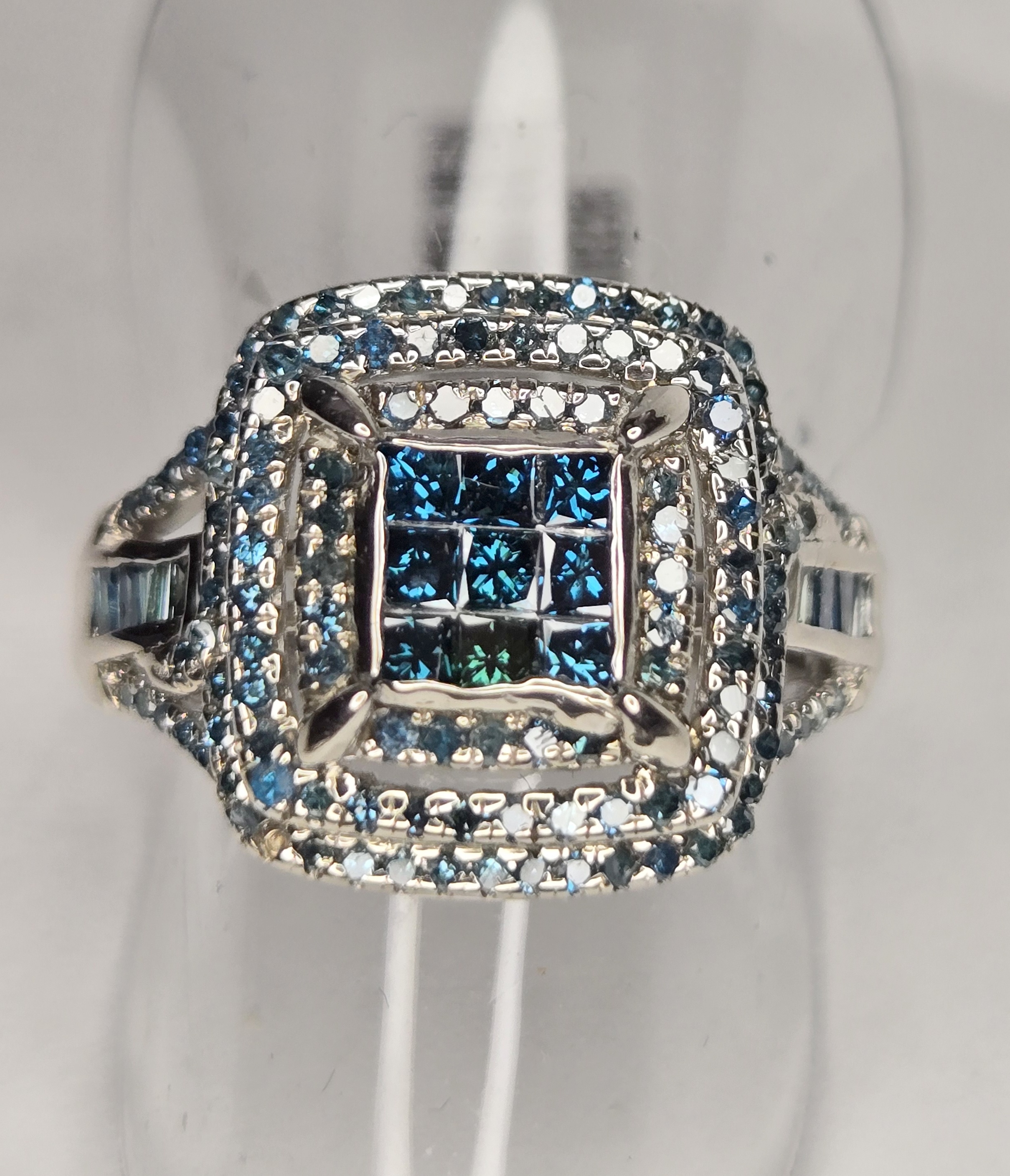 No Reserve 1.03 ct Natural Blue Diamond Ring Size 7