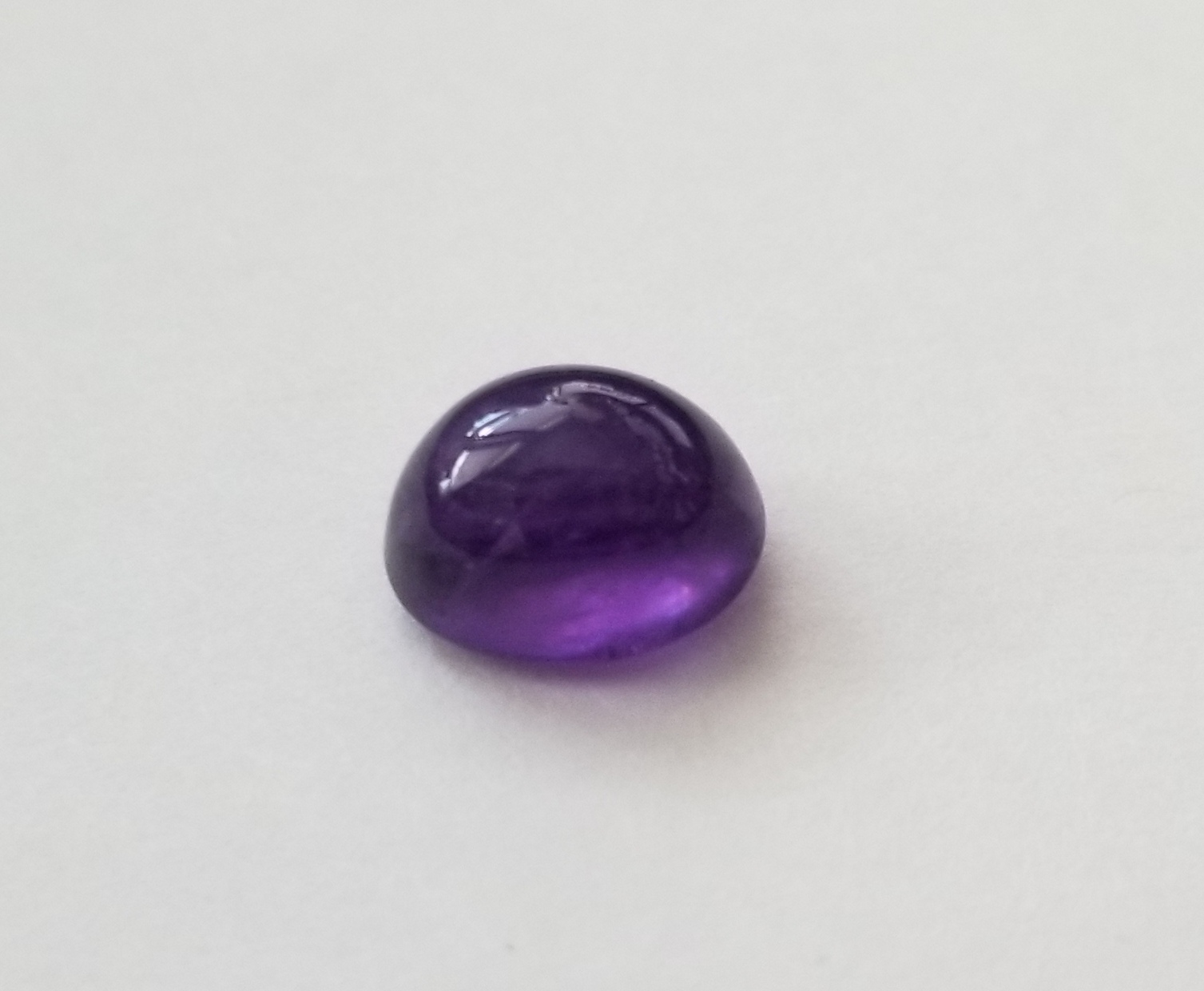 No Reserve  VVS Natural Amethyst Round Cab Cut Loose Gemstone