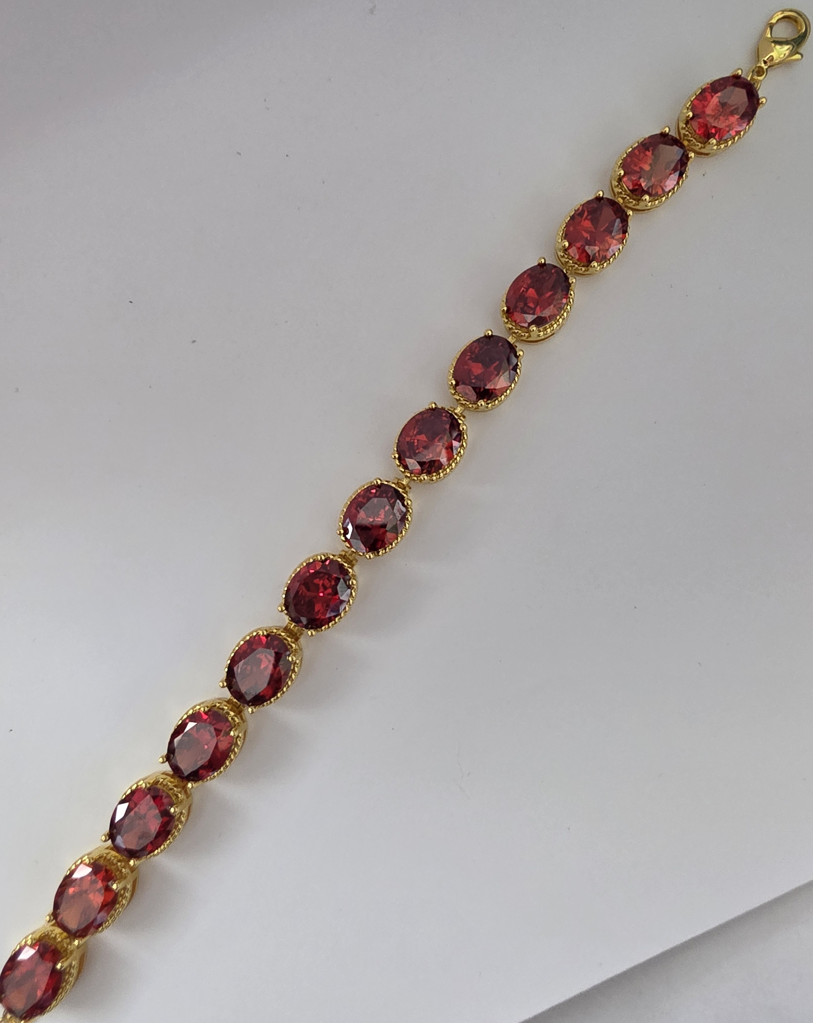 No Reserve Oval Ruby Tennis Bracelet