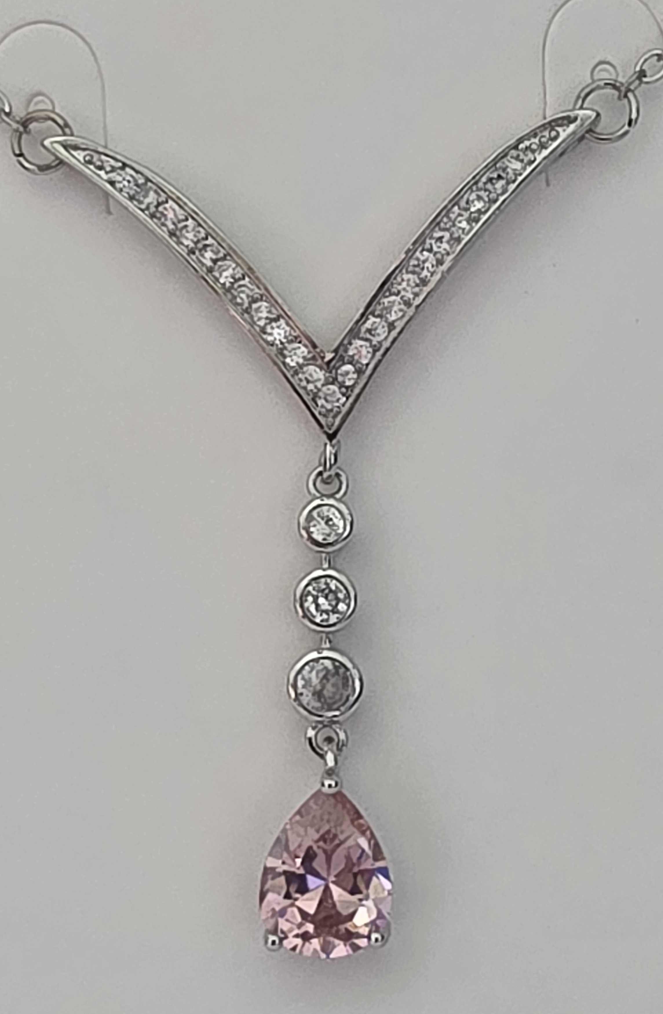 No Reserve Pink & White Topaz Earrings