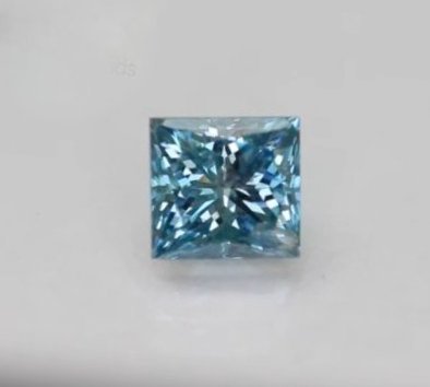 CERTIFIED .73 ct Natural Blue Diamond Princess Cut  Loose Gemstone