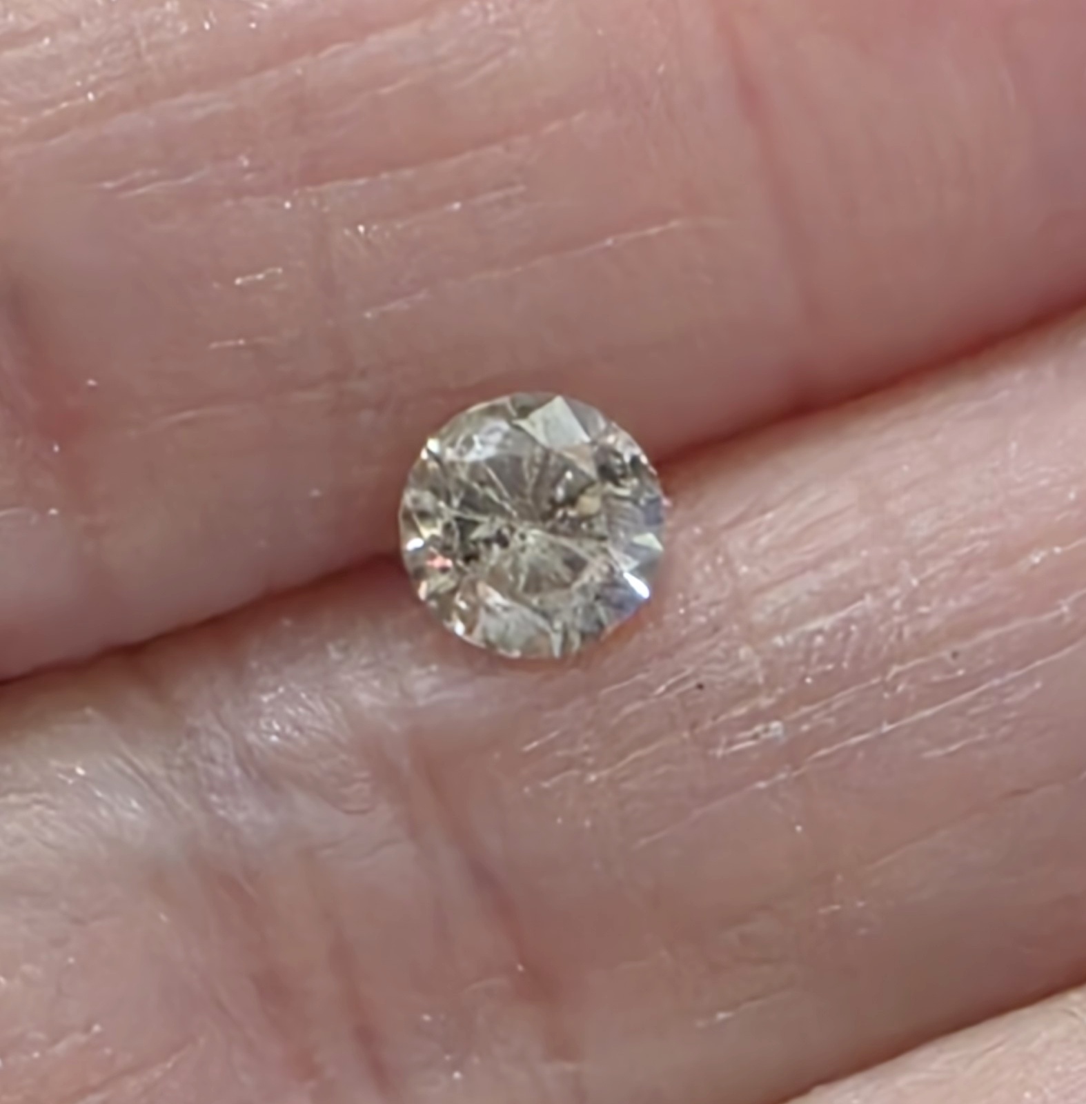 No Reserve  .61 ct Natural Diamond Round Cut Loose Gemstone