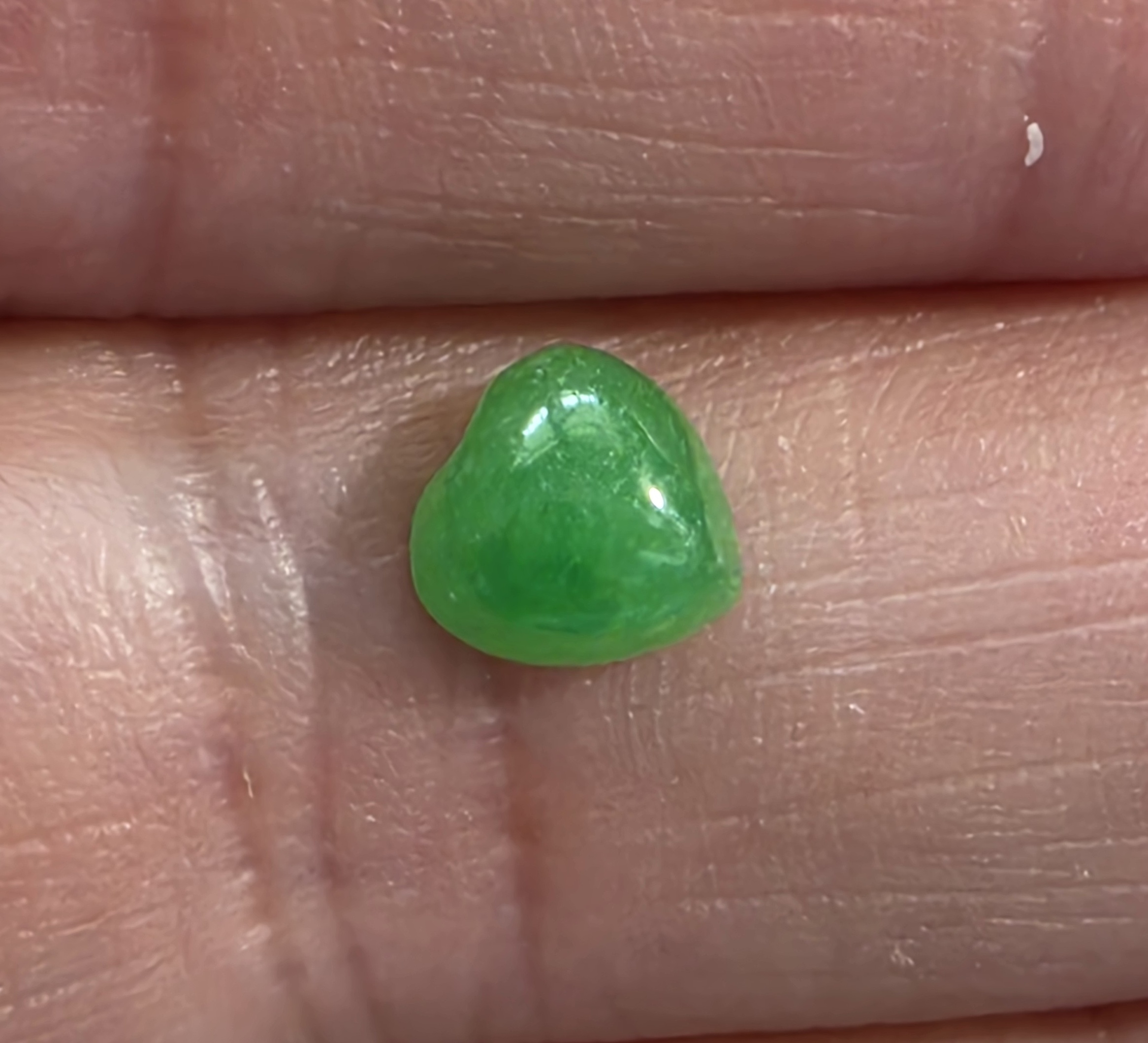 No Reserve Natural Jade Heart Cut Loose Gemstone