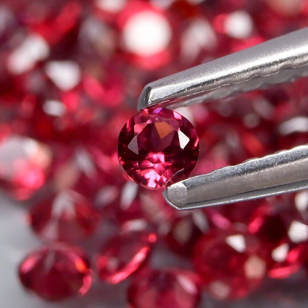 No Reserve 2.5mm VVS Natural Cherry Rhodolite Cut Loose Gemstone