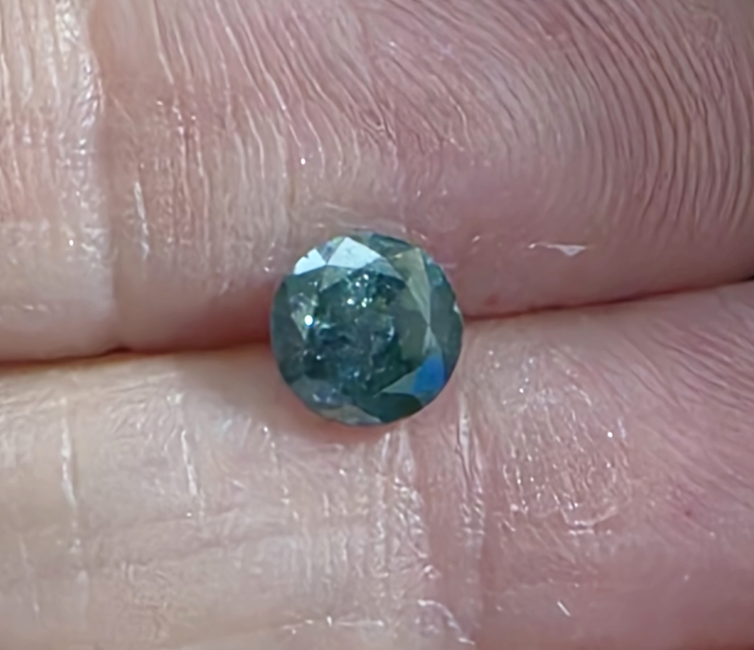 No Reserve  .75 ct Natural Blue Diamond Round Cut Loose Gemstone