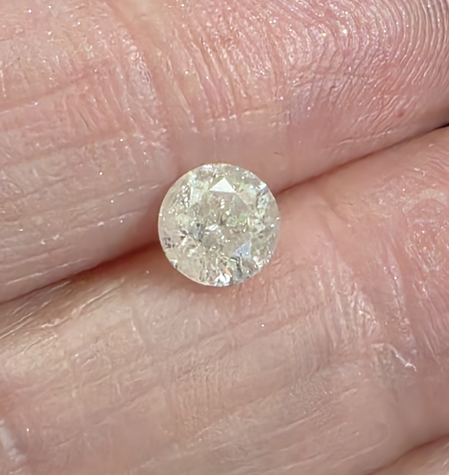 No Rserve .71 ct Natural Diamond Round Cut Loose Gemstone