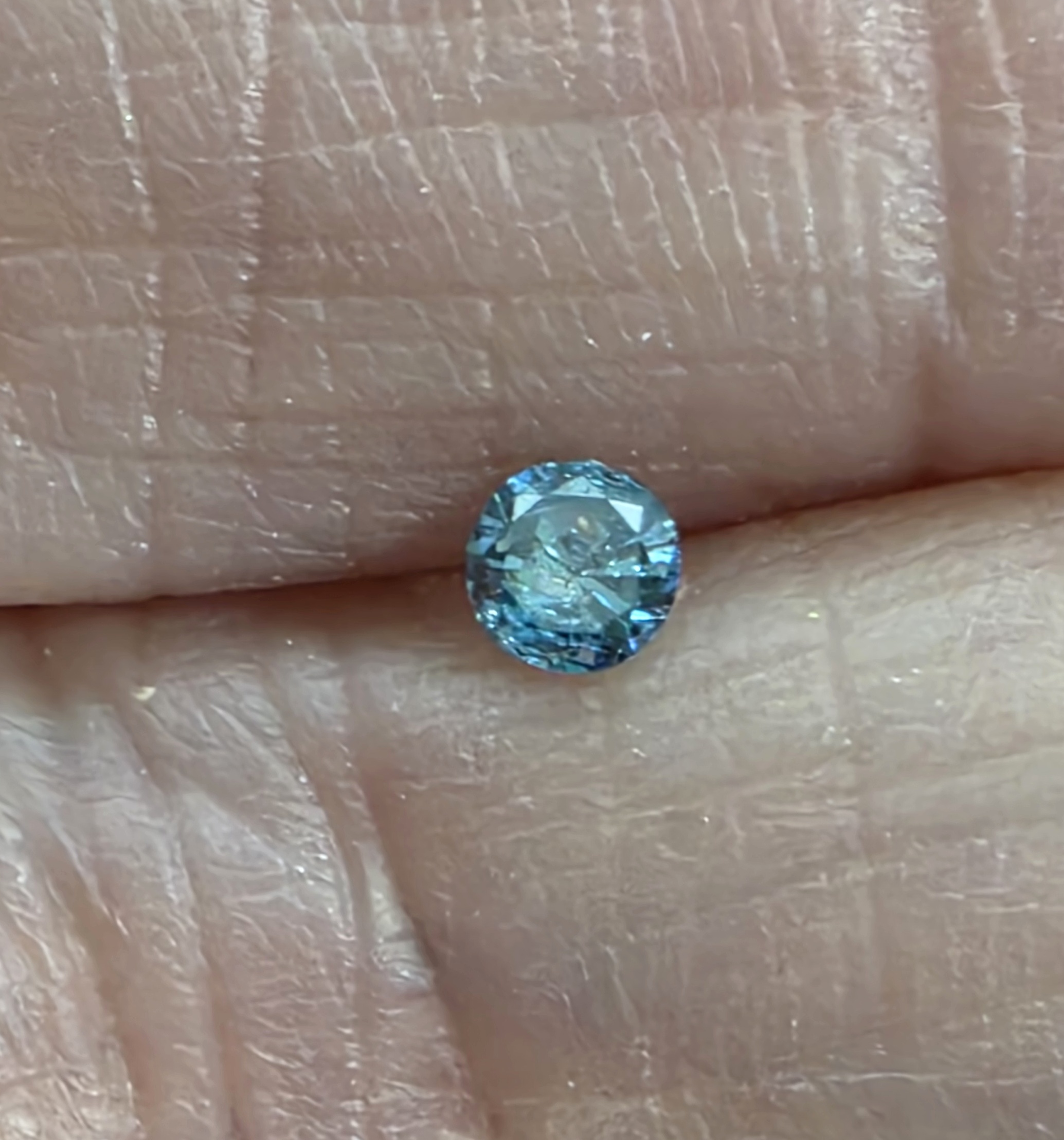 No Rserve ..14 ct Natural Blue Diamond Round Cut Loose Gemstone