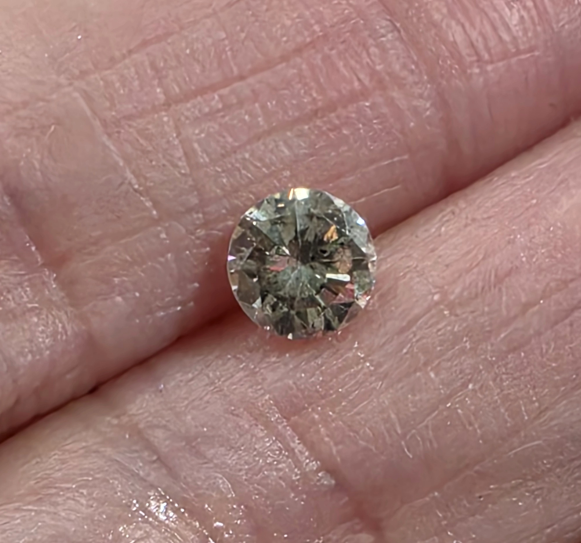 No Reserve  .57 ct Natural Diamond Round Cut Loose Gemstone