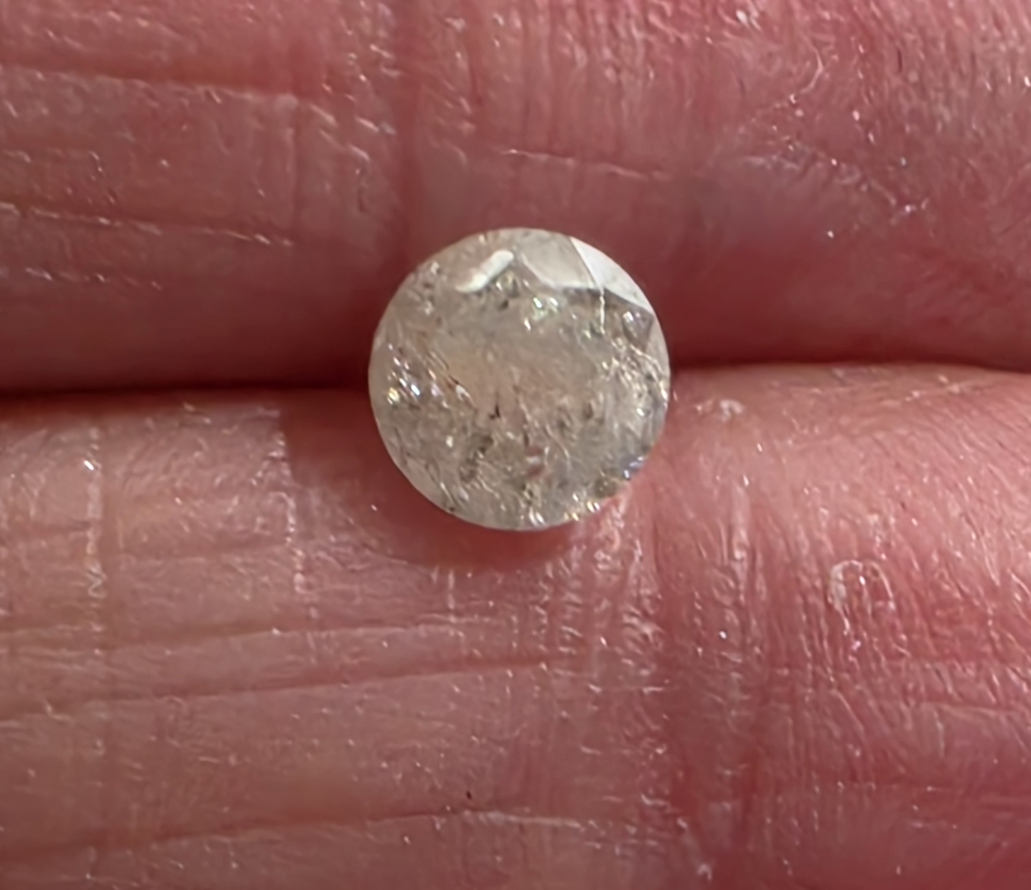 No Reserve  .64 ct Natural Diamond Round Cut Loose Gemstone