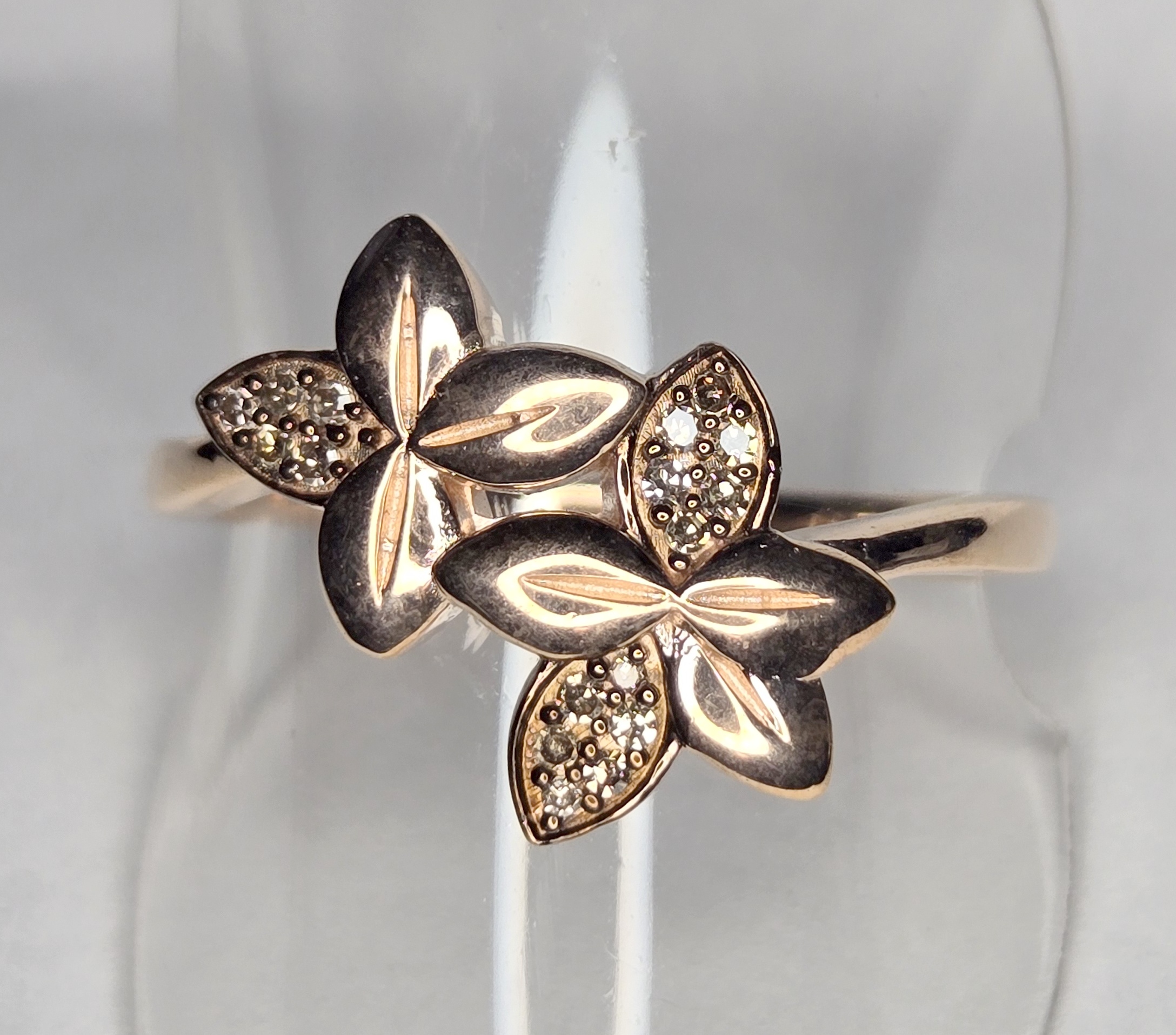 No Reserve Natural .12 ct Diamond Ring Size 10