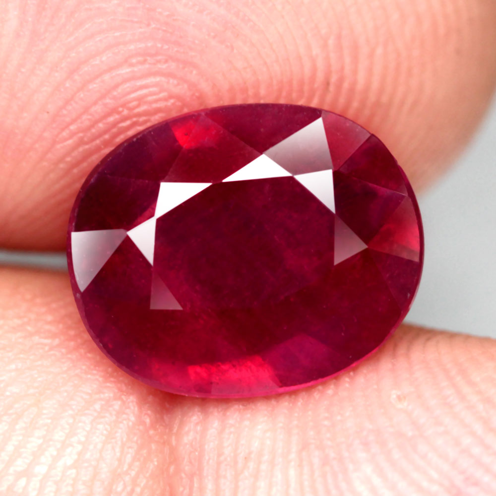No Reserve Natural Ruby Oval Cut Loose Gemstone