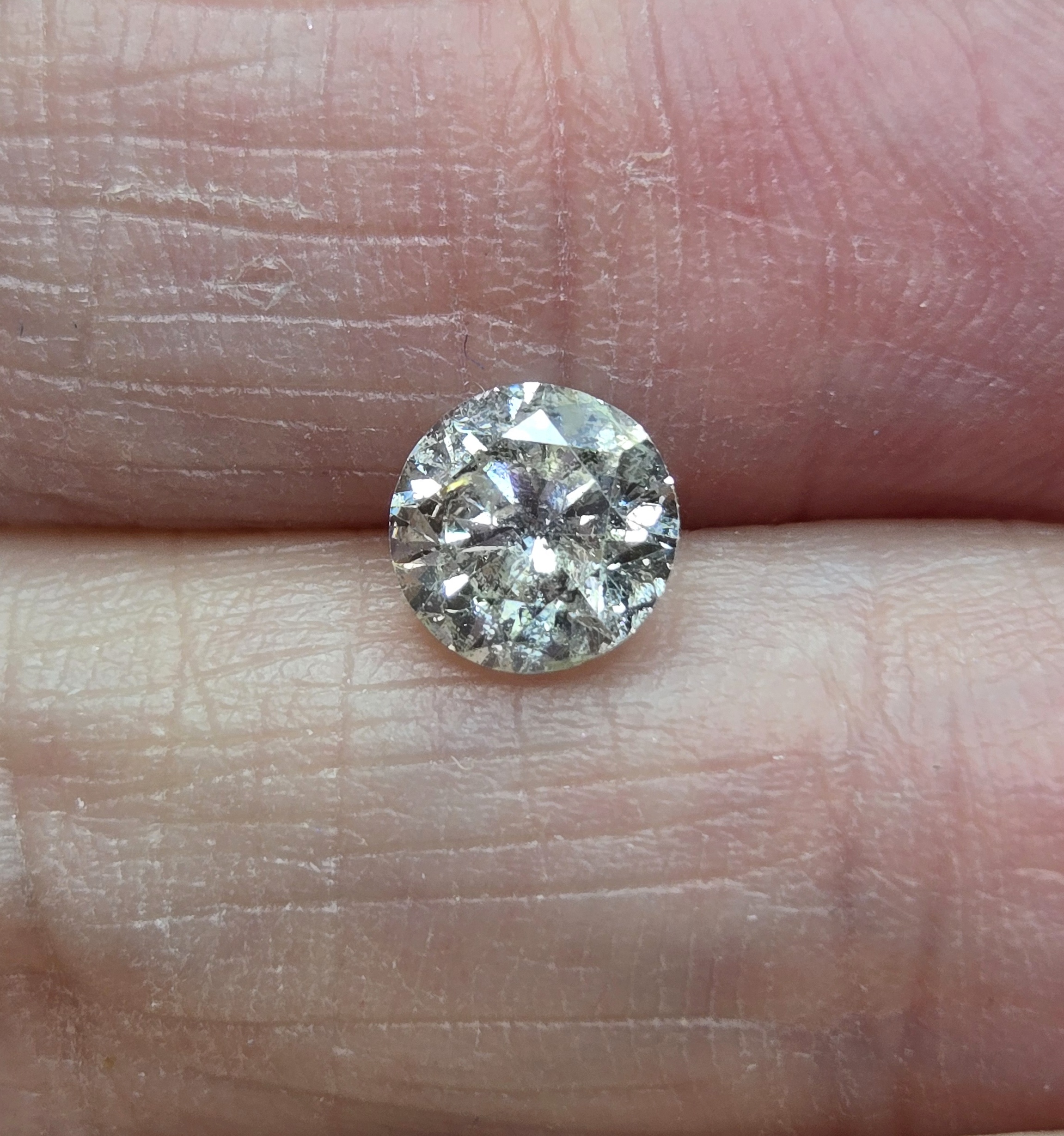 No Reserve .85 ct Natural Diamond Round Cut Loose Gemstone