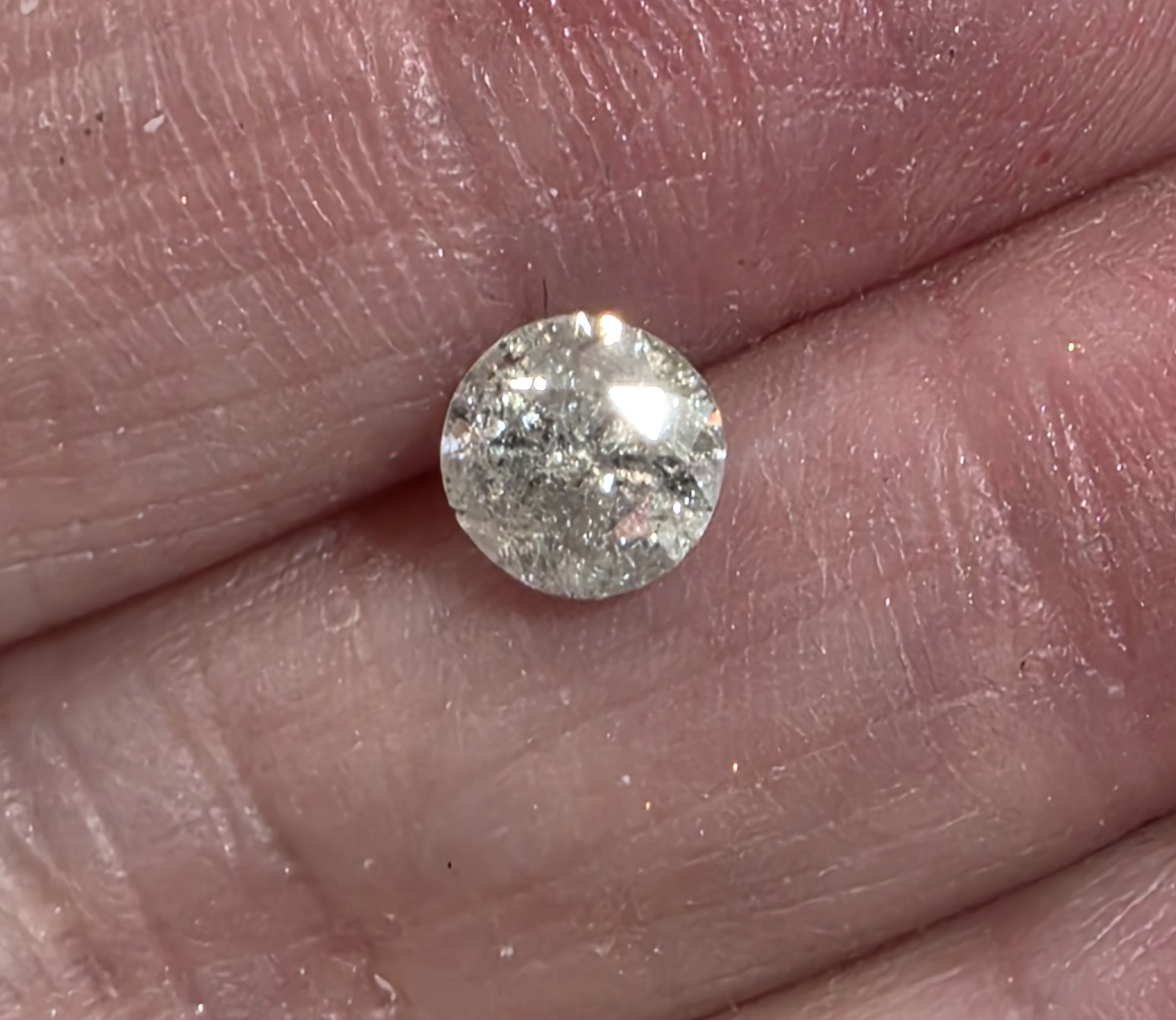 No Reserve  .85 ct Natural Diamond Round Cut Loose Gemstone