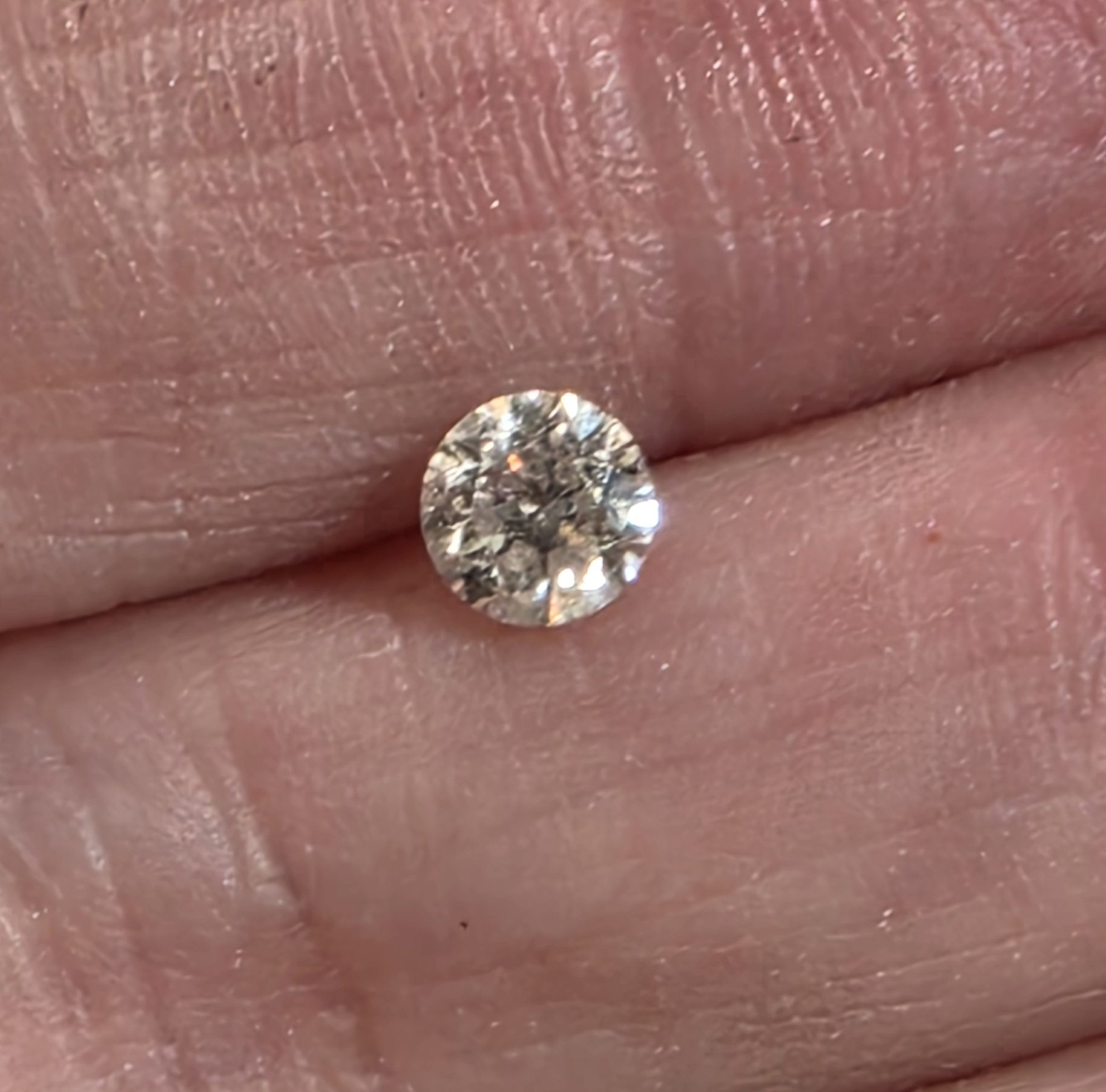 No Reserve  .46 ct Natural Diamond Round Cut Loose Gemstone