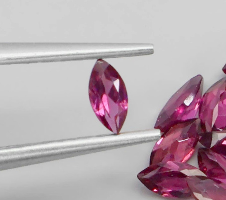 No Reserve Natural Raspberry Rhodolite Garnet Marquise Cut Loose Gemstone