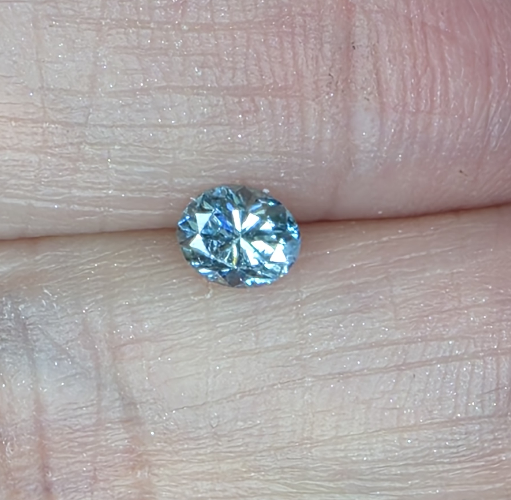 No Reserve  .40 ct Natural Blue Diamond Oval Cut Loose Gemstone