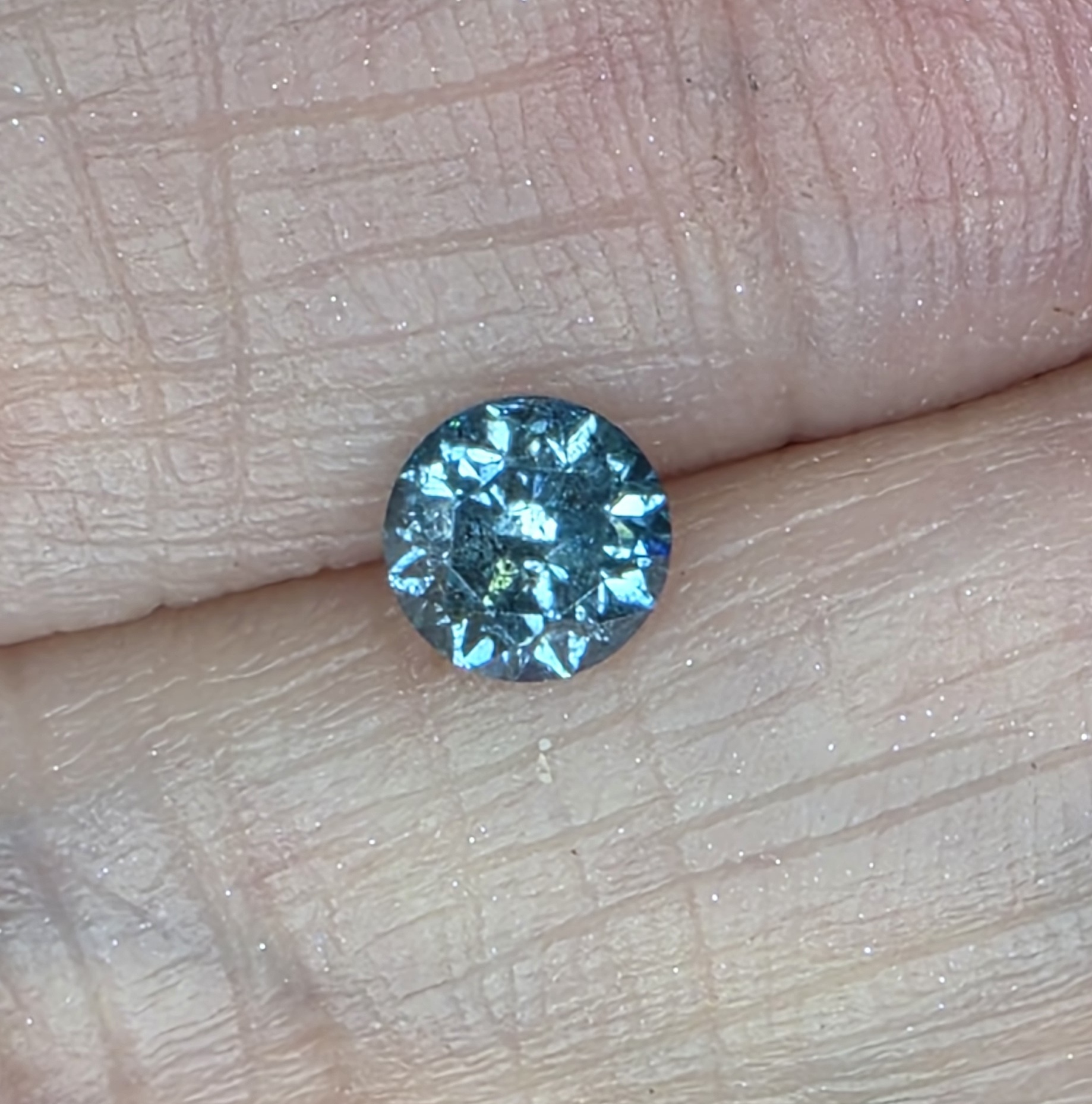 No Reserve  .56 ct Natural Blue Diamond Oval Cut Loose Gemstone