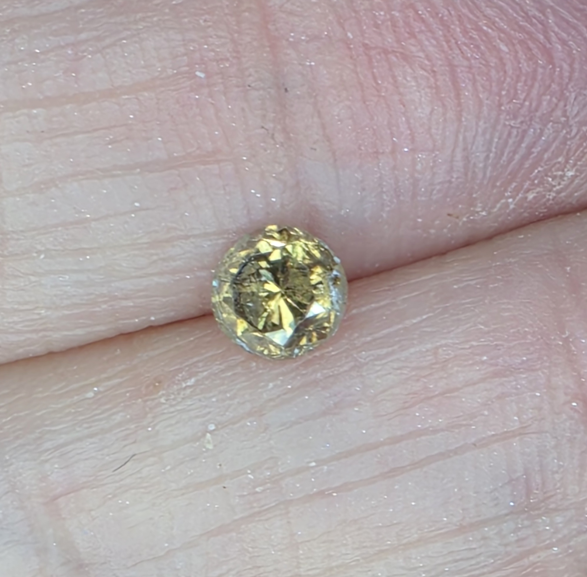 No Reserve  .46 ct Natural Champagne Diamond Oval Cut Loose Gemstone