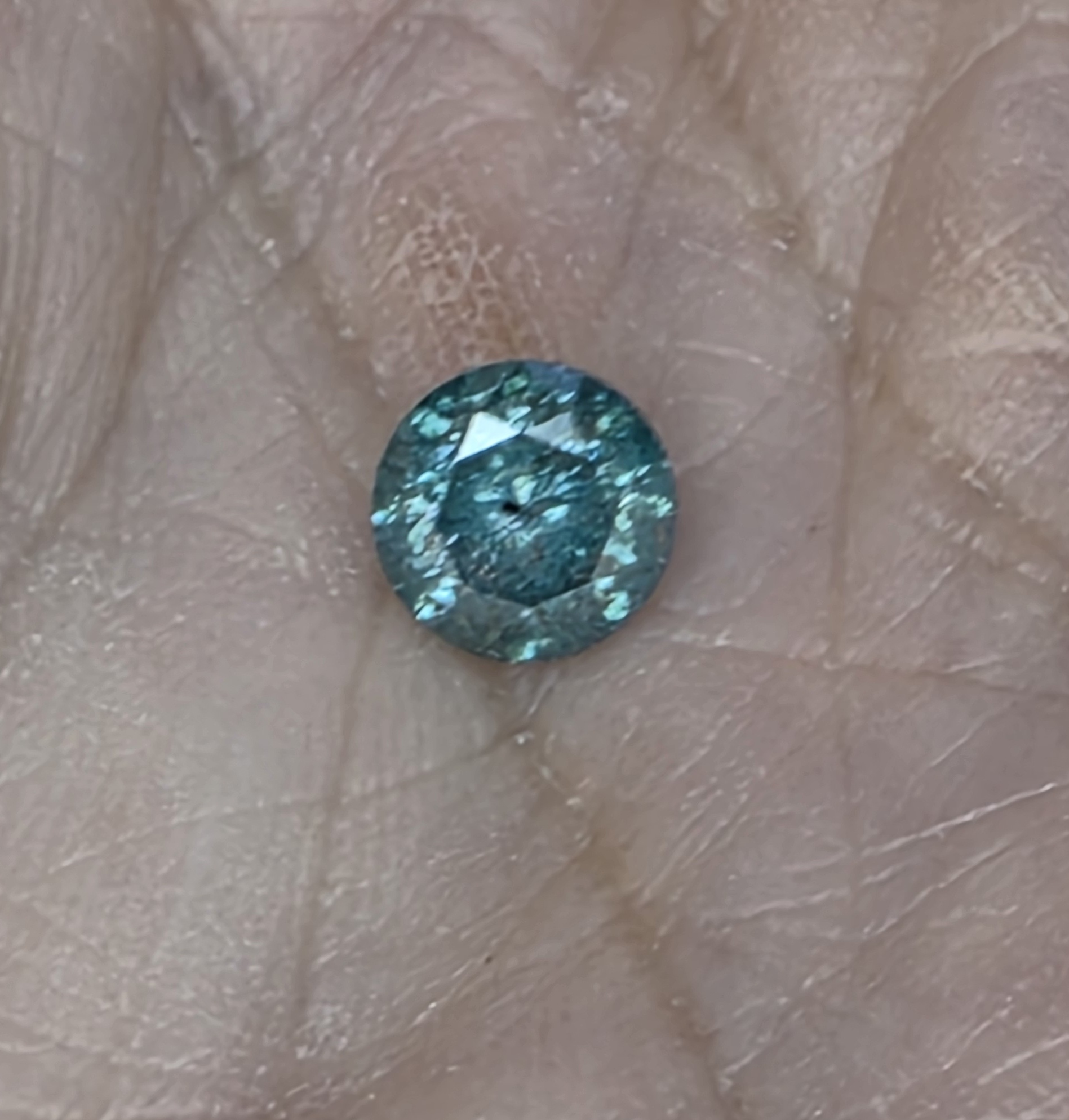 No Reserve  1.00 ct Natural Blue Diamond Round Cut Loose Gemstone