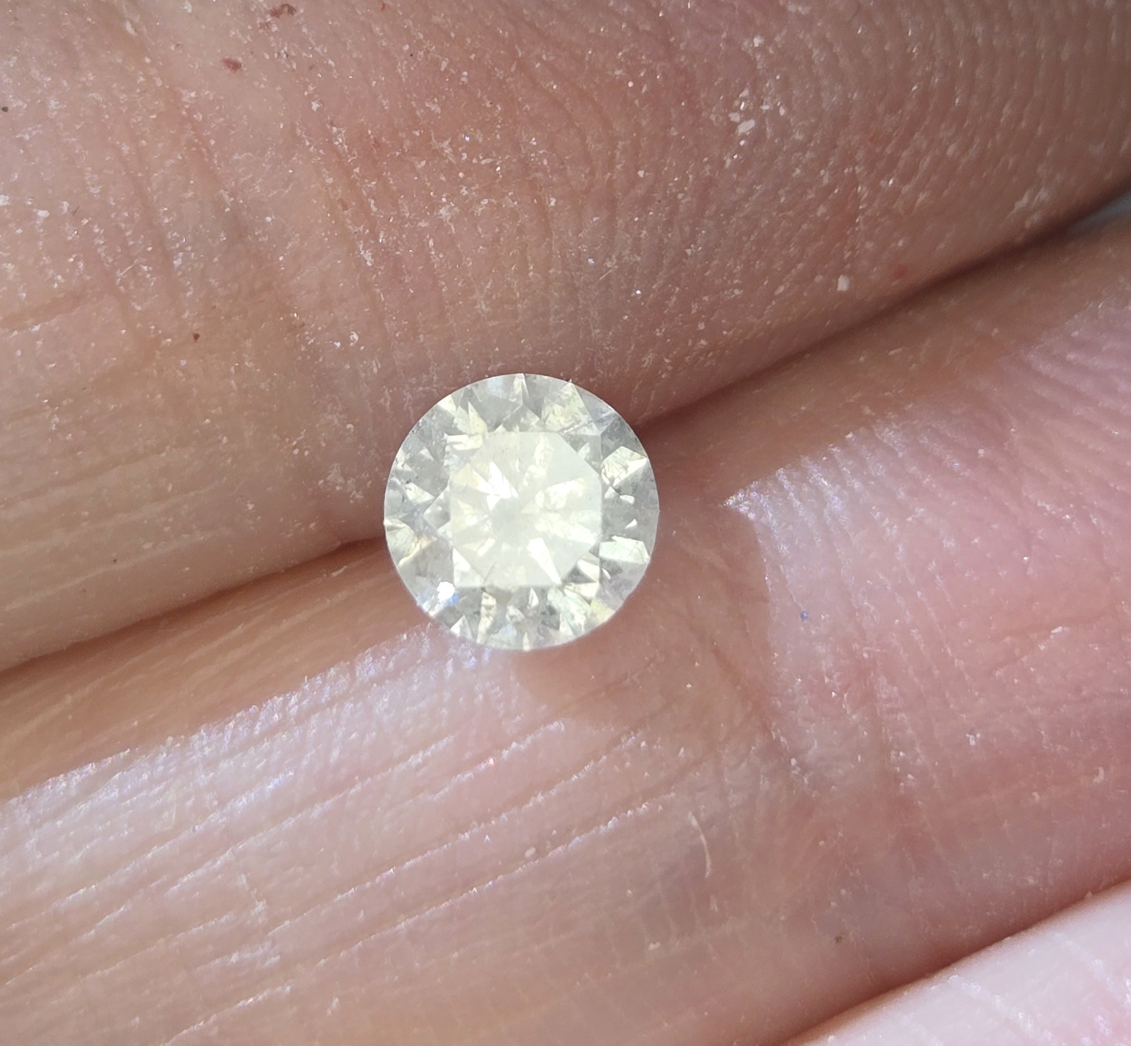 No Reserve .57 Ct Natural Diamond Round Cut Loose Gemstone