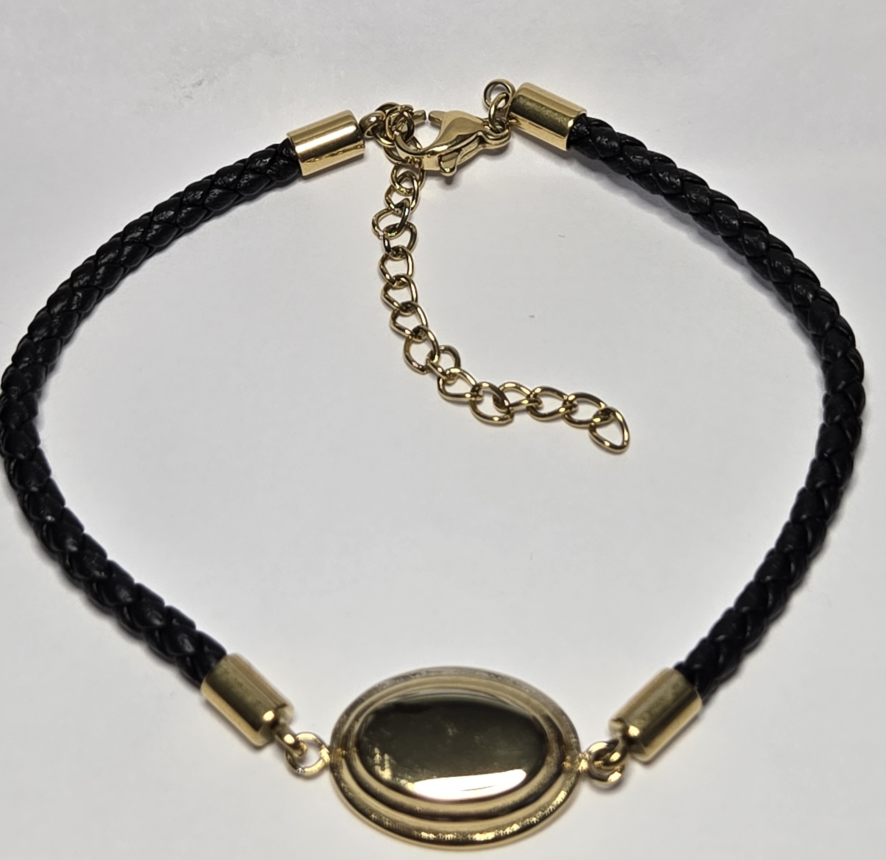 No Reserve 18k Gold /Stainless Steel Signet Bracelet