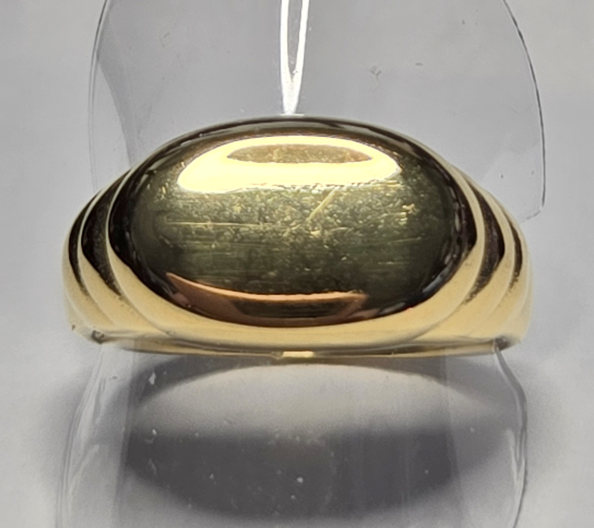 No Reserve 18k Gold /Stainless Steel SIgnet Ring Size 12