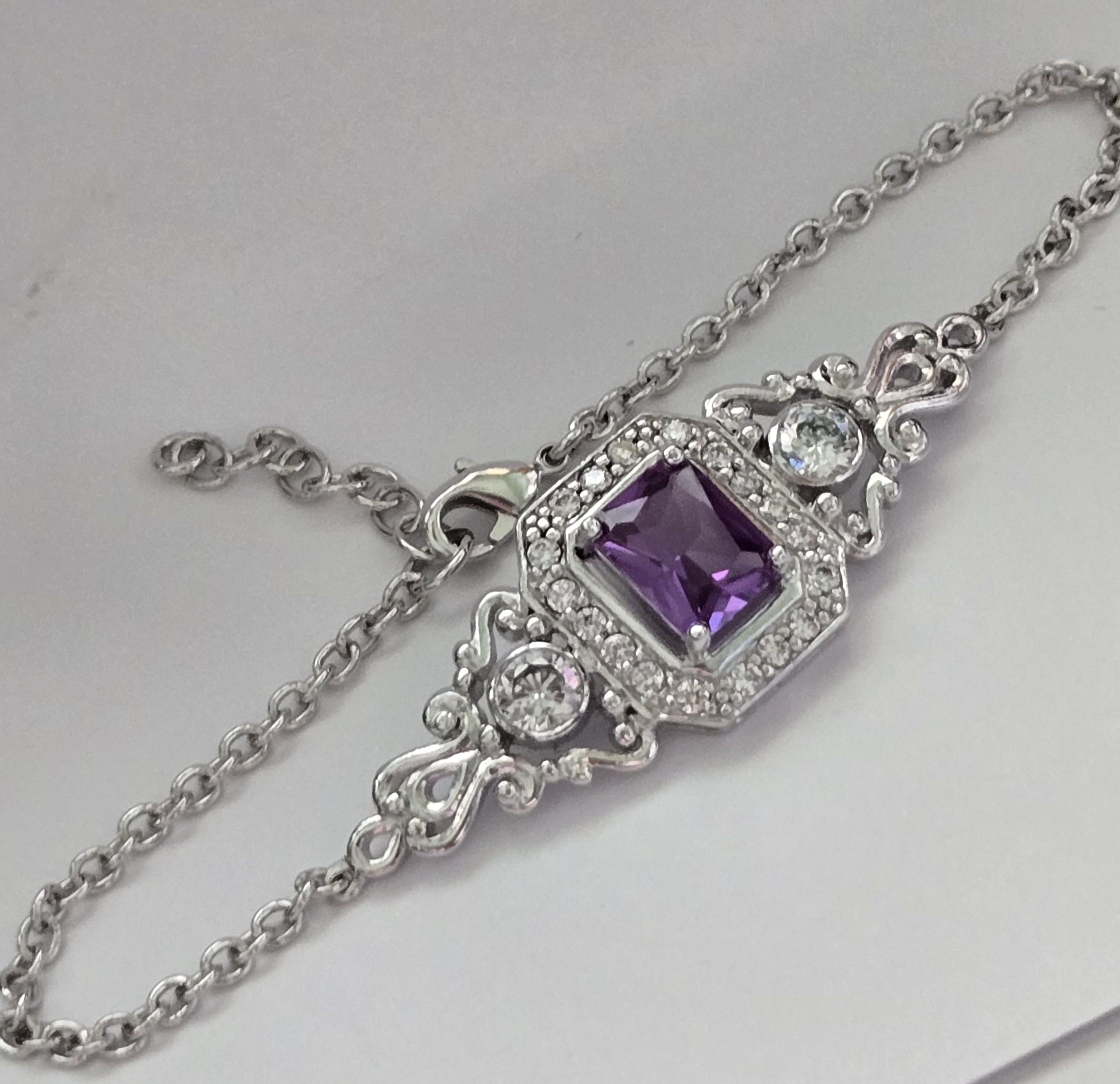 No Reserve Alexandrite & Zircon Bracelet