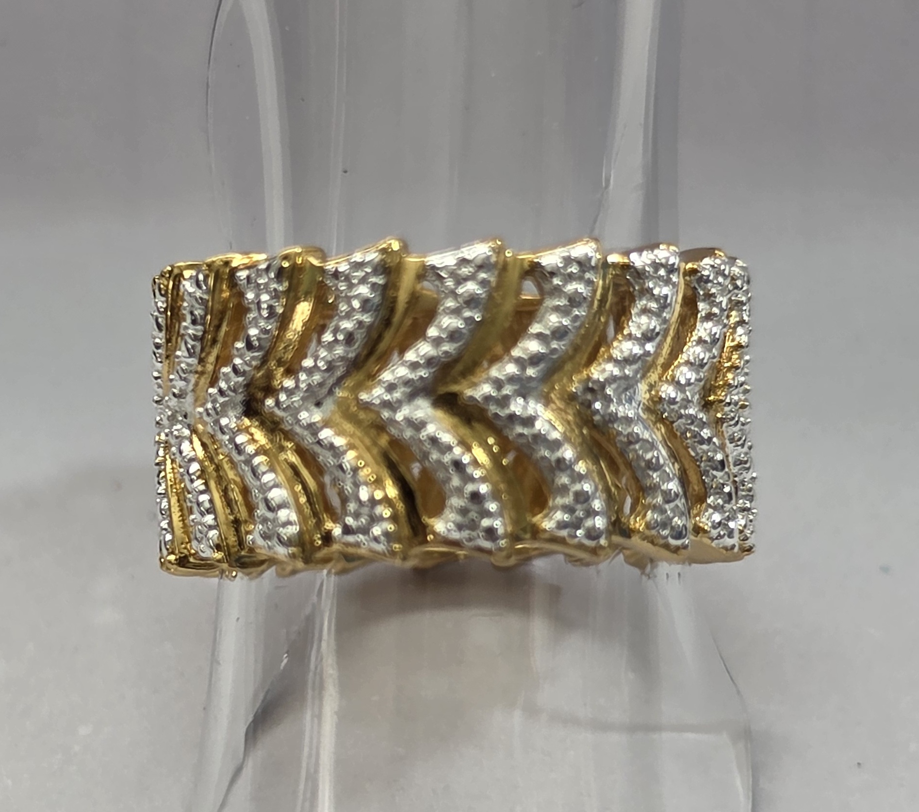 No Reserve Natural Diamond Ring Size 7