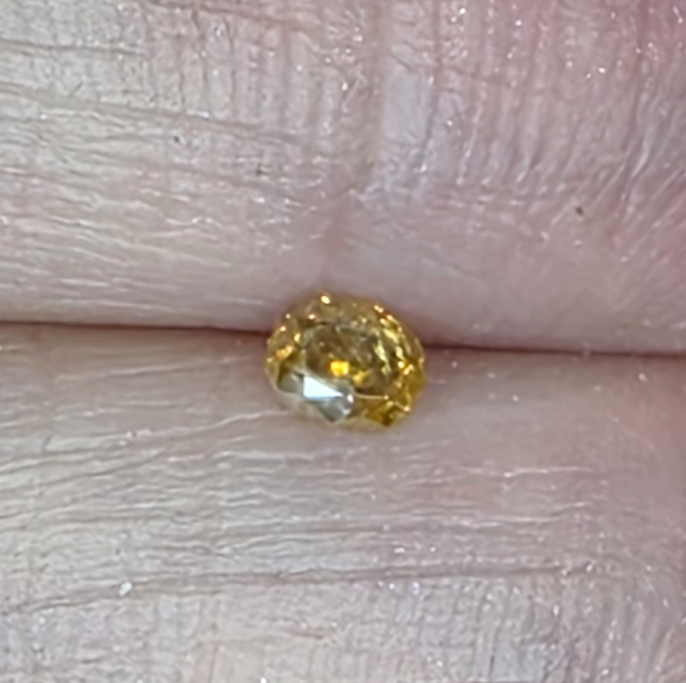 No Reserve  .20 ct Natural Yellow Orange Diamond Oval Cut Loose Gemstone