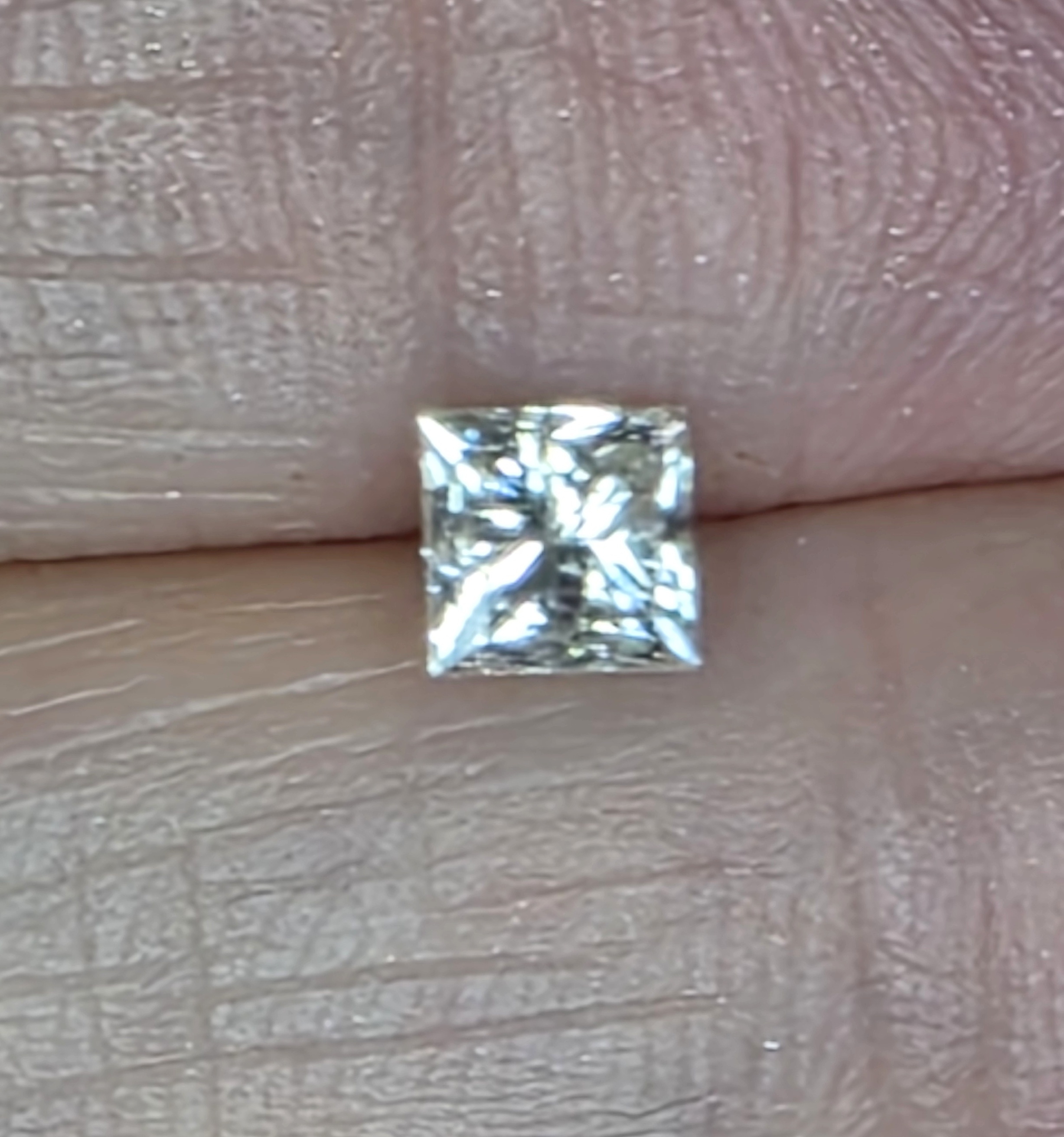 No Reserve  .50 ct Natural Diamond Princess Cut Loose Gemstone
