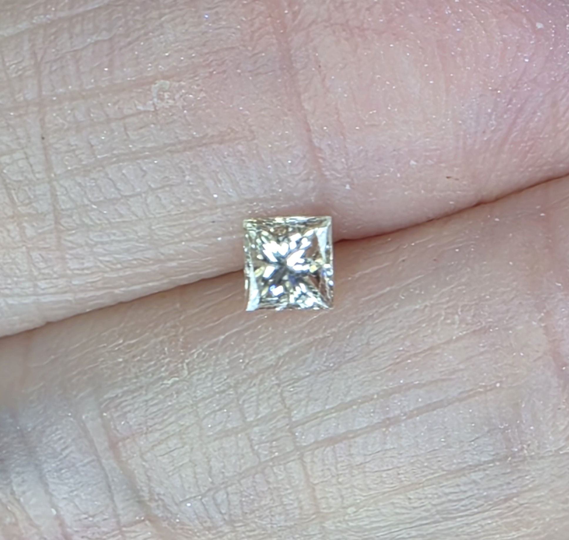 No Reserve  .45 ct Natural Diamond Princess Cut Loose Gemstone