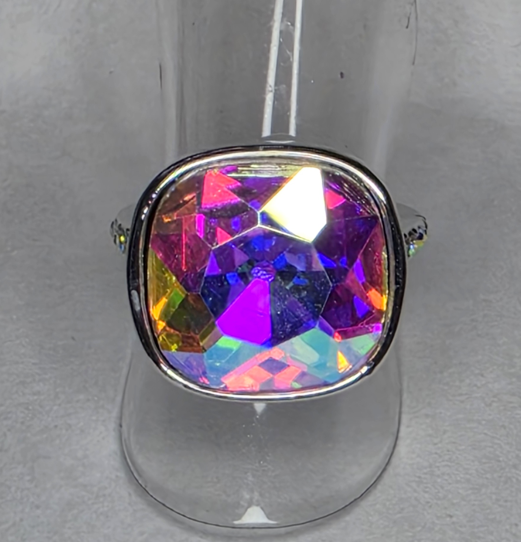 No Reserve rainbow Mystic Quartz Ring Size 6