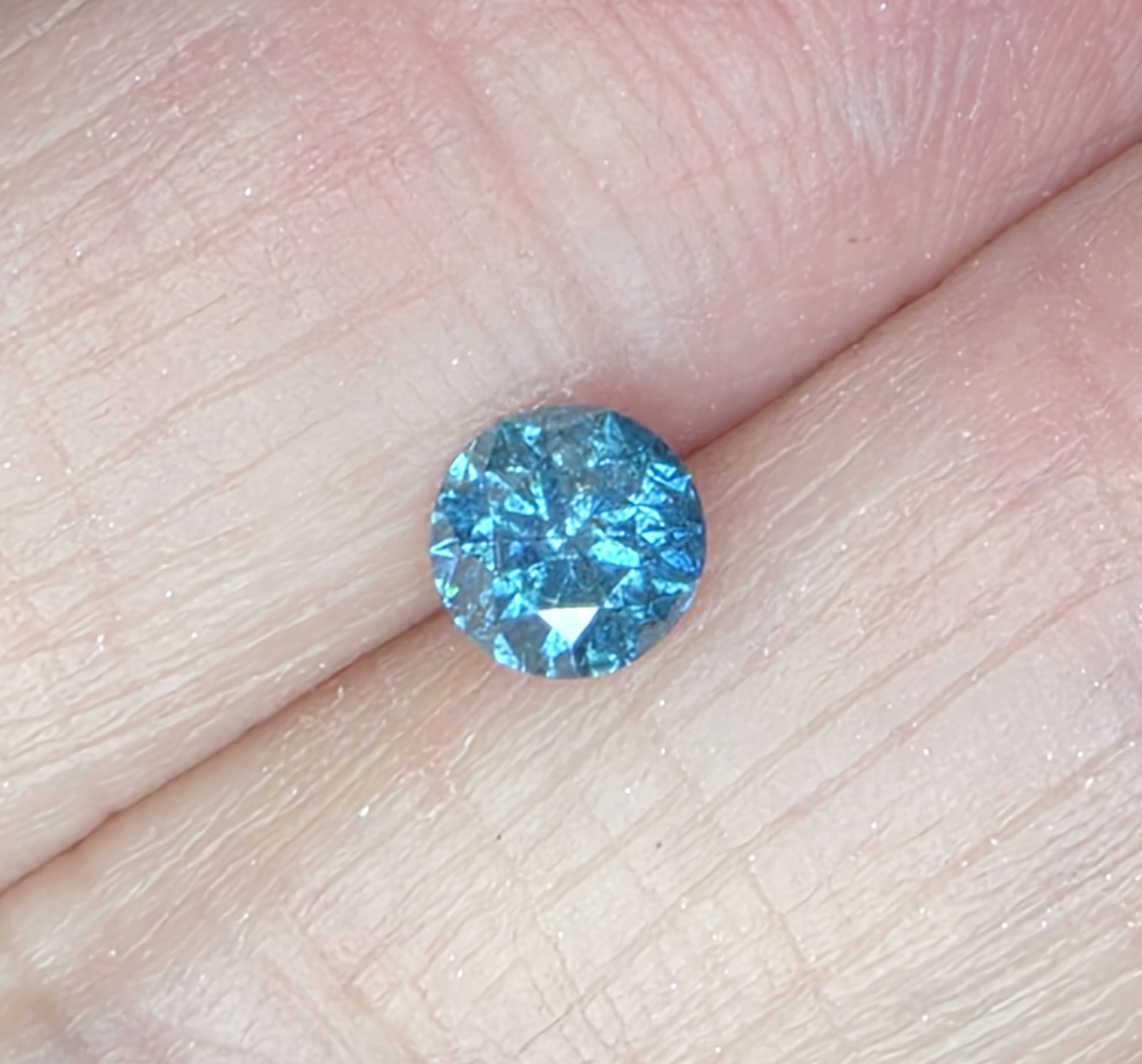 No Reserve  VVS.15 ct Blue Diamond Round Cut Loose Gemstone