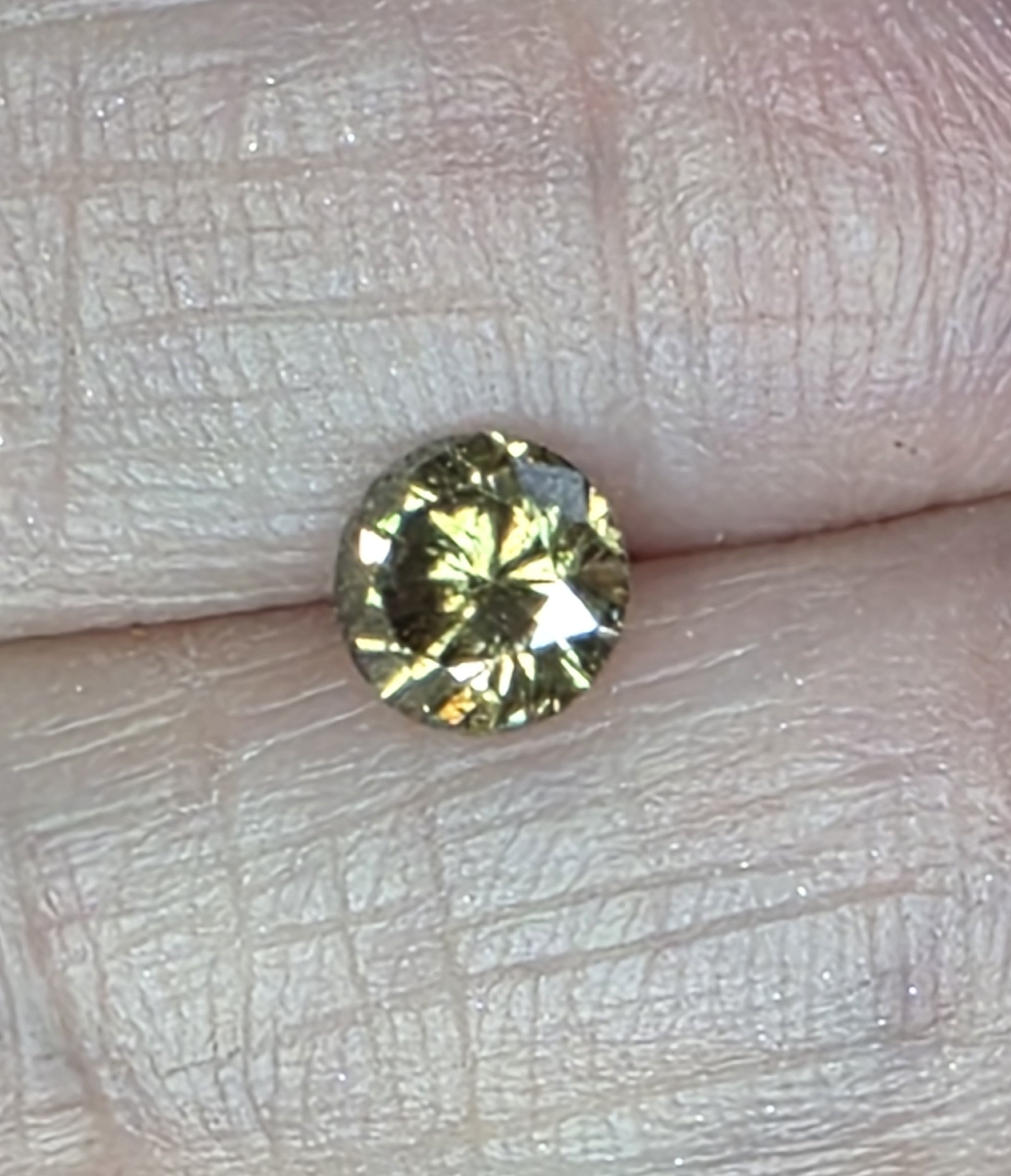 No Reserve .62 ct Natural Champagne Diamond Round Cut Loose Gemstone