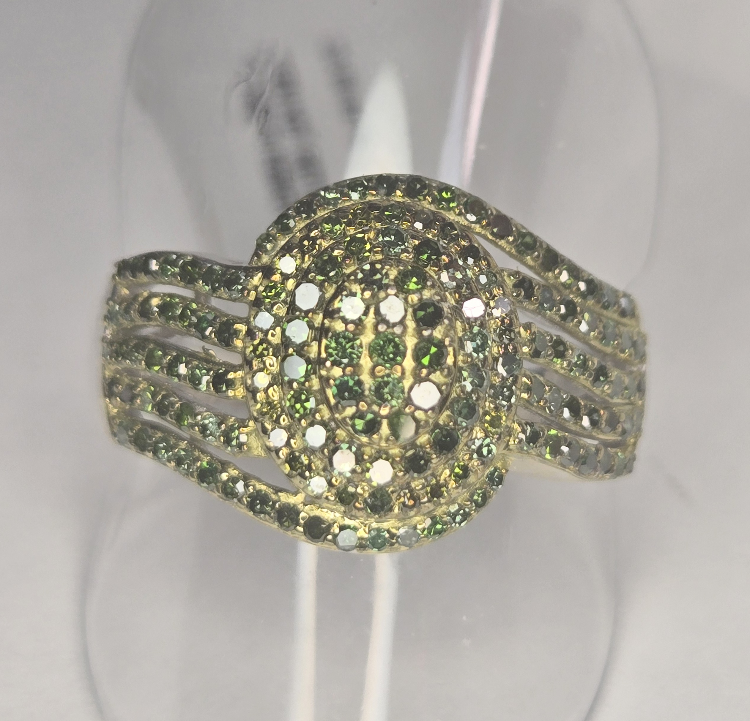 No Reserve 1.01 ct Natural Green Diamond Ring Size 10