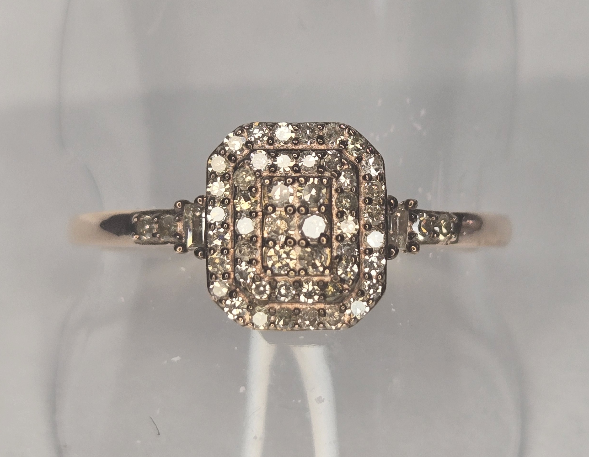 No Reserve .50 ct Natural Champagne Diamond Ring Size 11