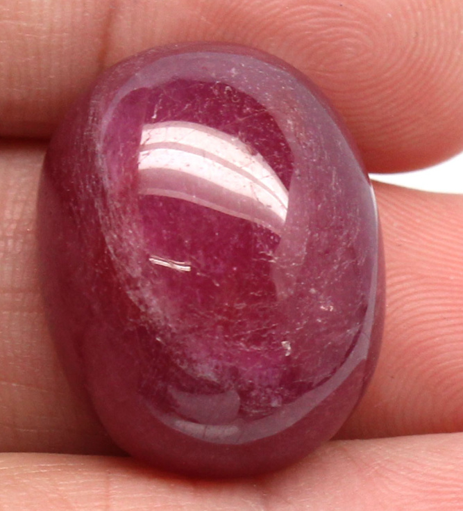 No Reserve 46.15 ct Natural Ruby Oval Cab Cut Loose Gemstone