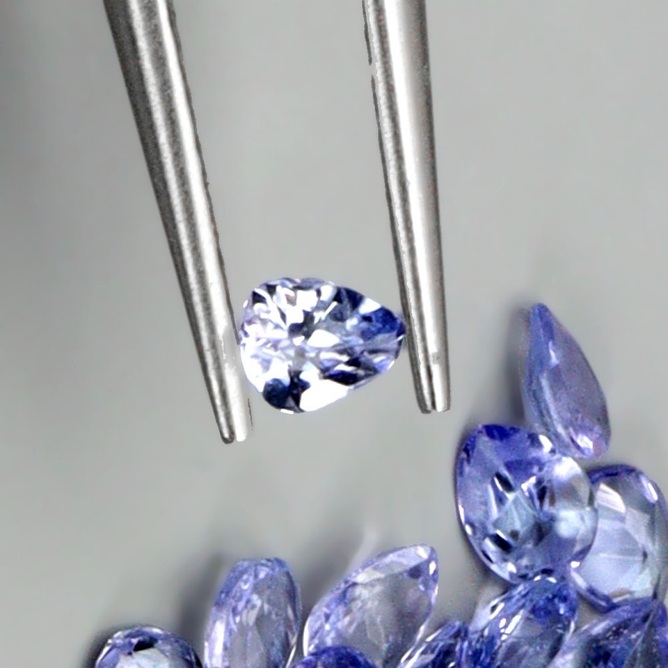 No Reserve Natural Tanzanite Pear Cut Loose Gemstone