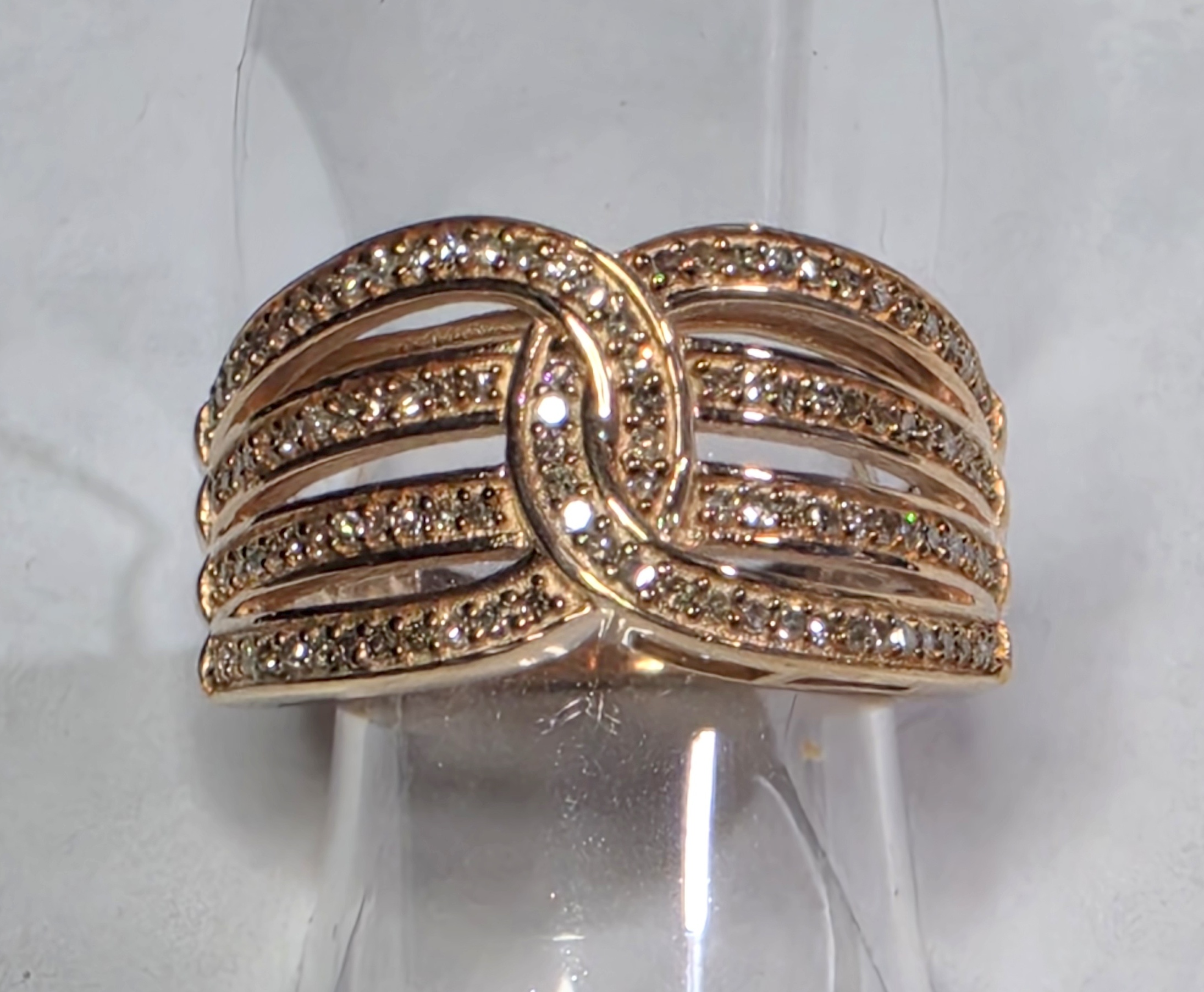 No Reserve  .51 ct Natural Diamond RIng Size 56