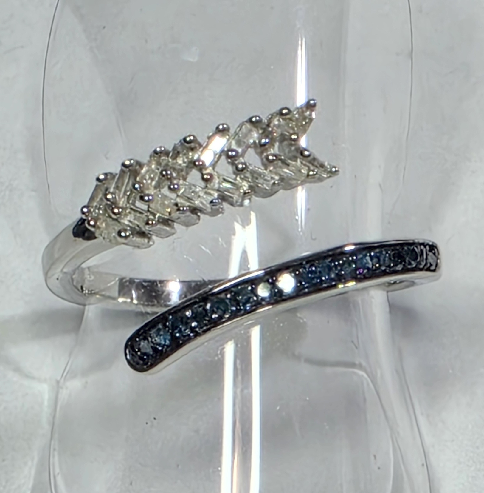 No Reserve  .25 ct Natural Diamond RIng Size 7 Resizeable