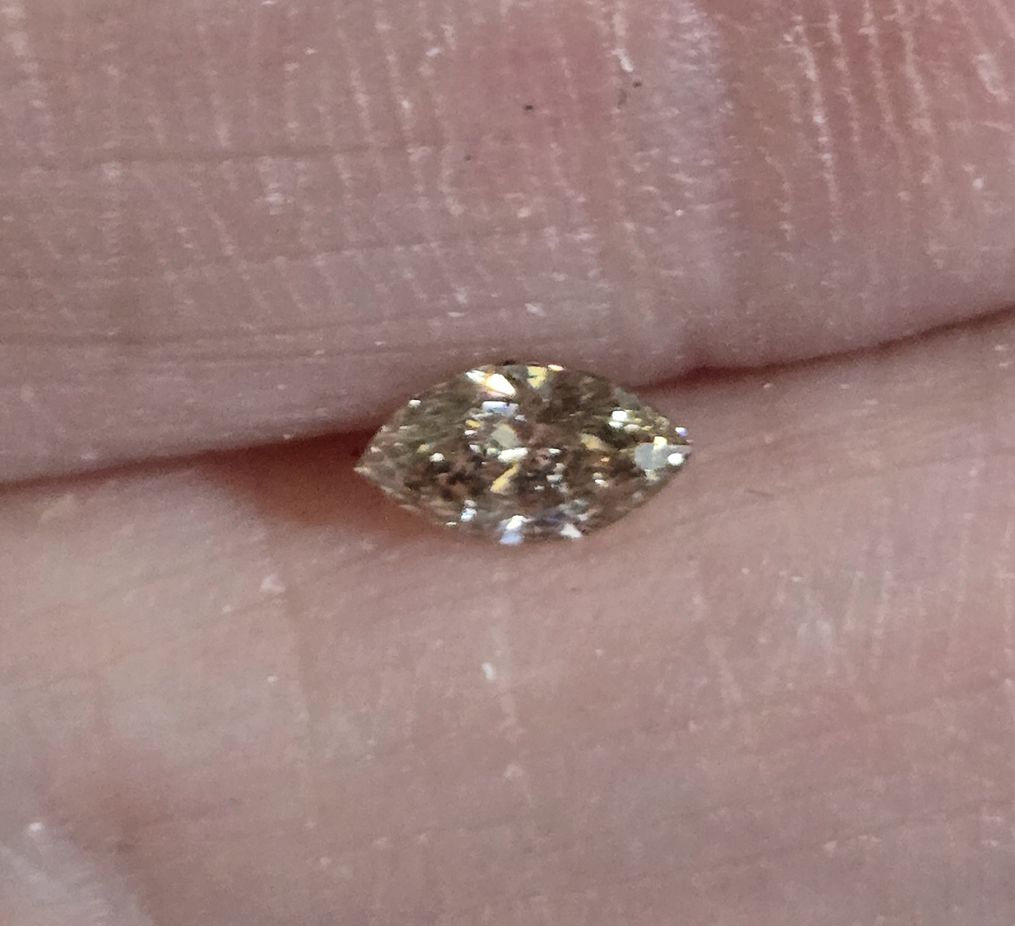 No Reserve  .25 ct Natural Champagne Diamond Marquise Cut Loose Gemstone