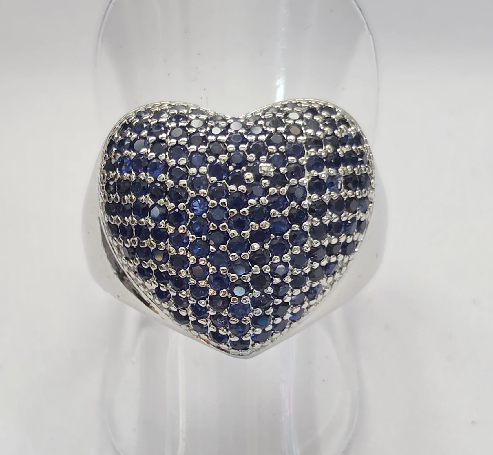 No Reserve Sapphire Heart Ring Size 8